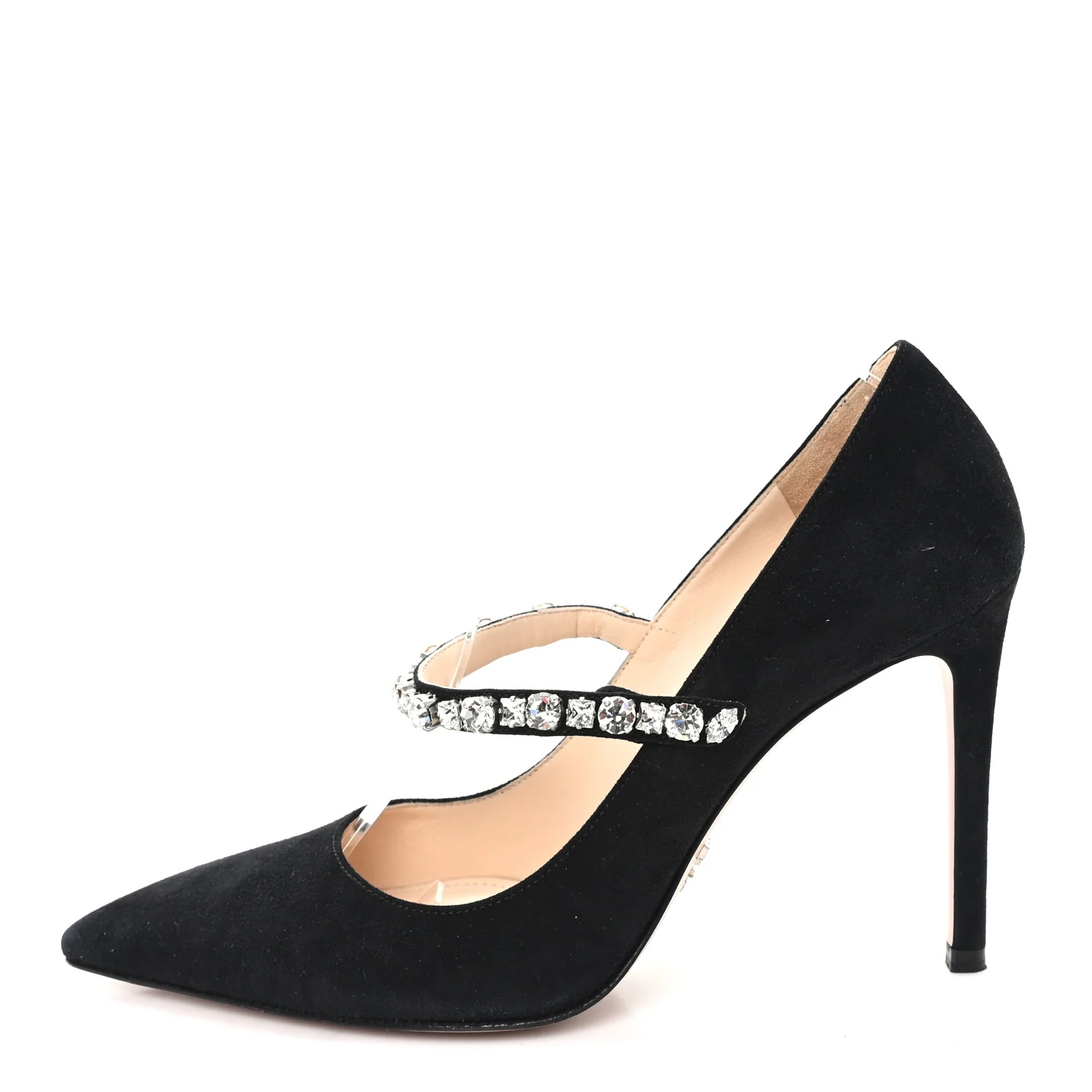 Camoscio Crystal Pumps 37 Black
