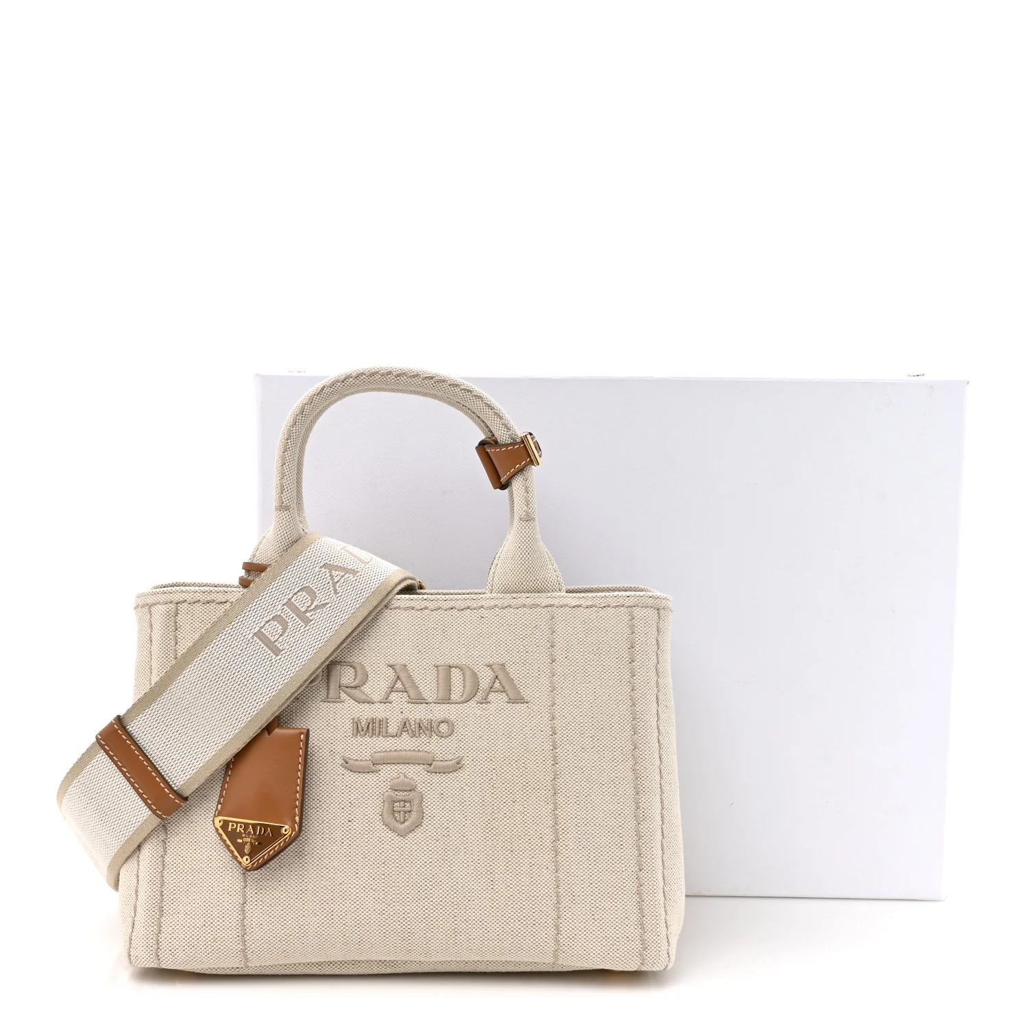 Canvas Mistolino Ricamo Small Logo Tote Naturale - Image 10
