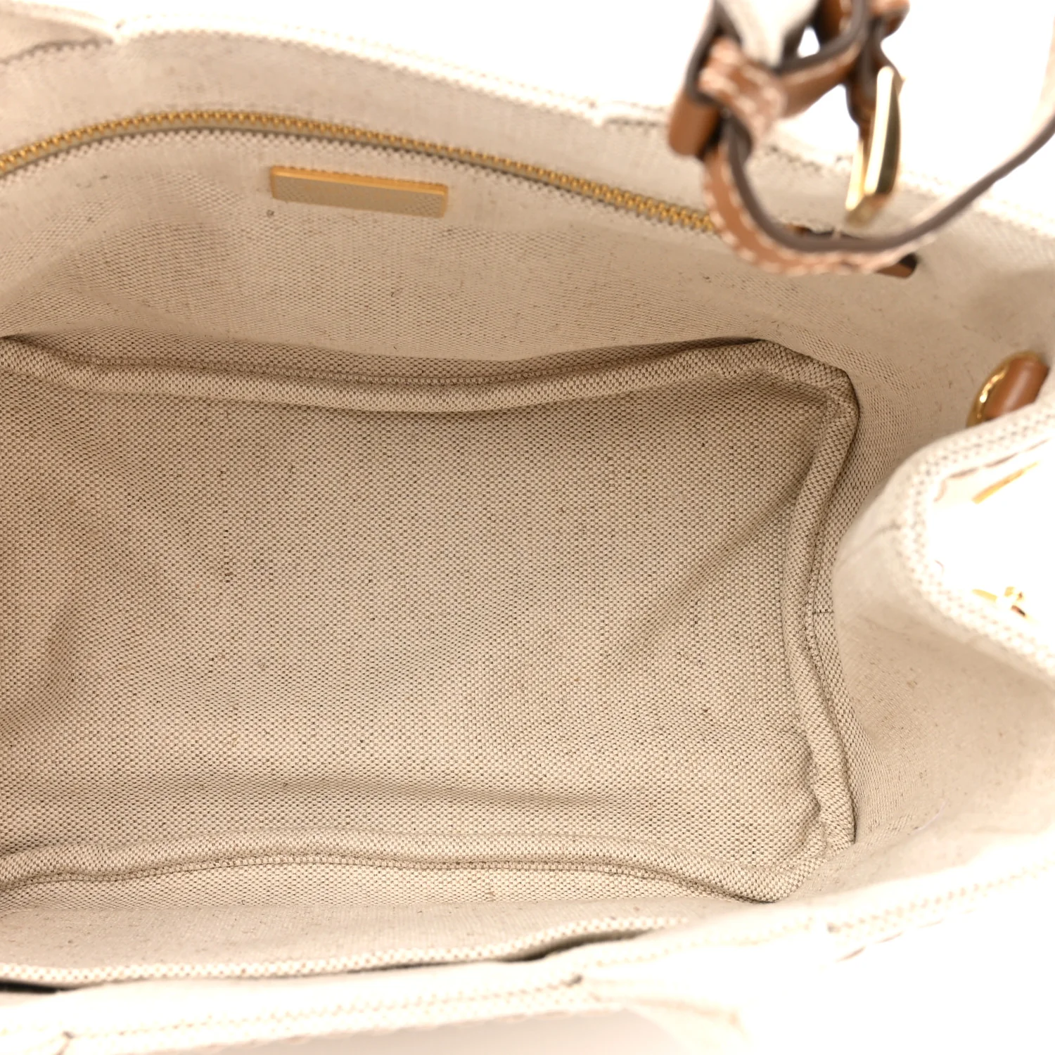 Canvas Mistolino Ricamo Small Logo Tote Naturale - Image 5