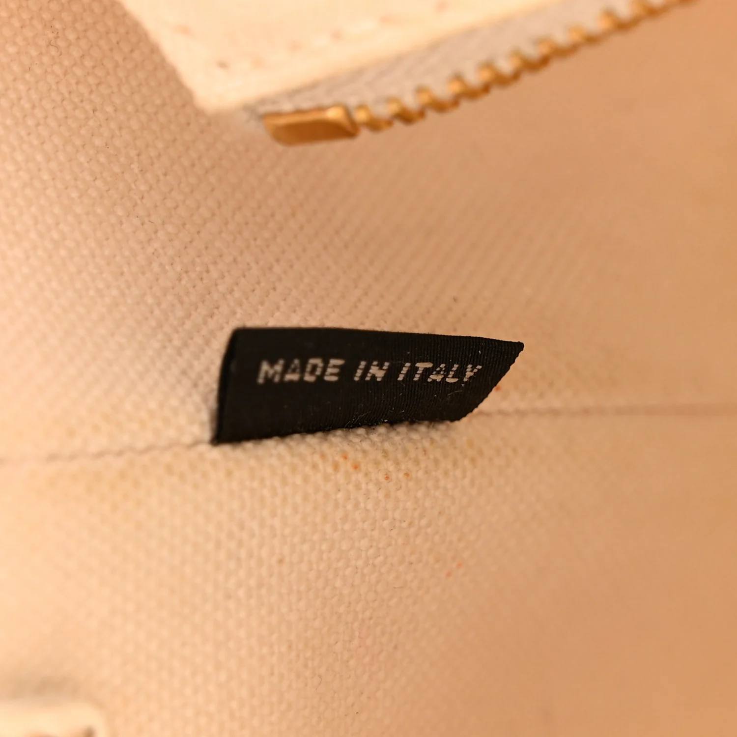 Canvas Wicker Shoulder Bag White Tan - Image 6