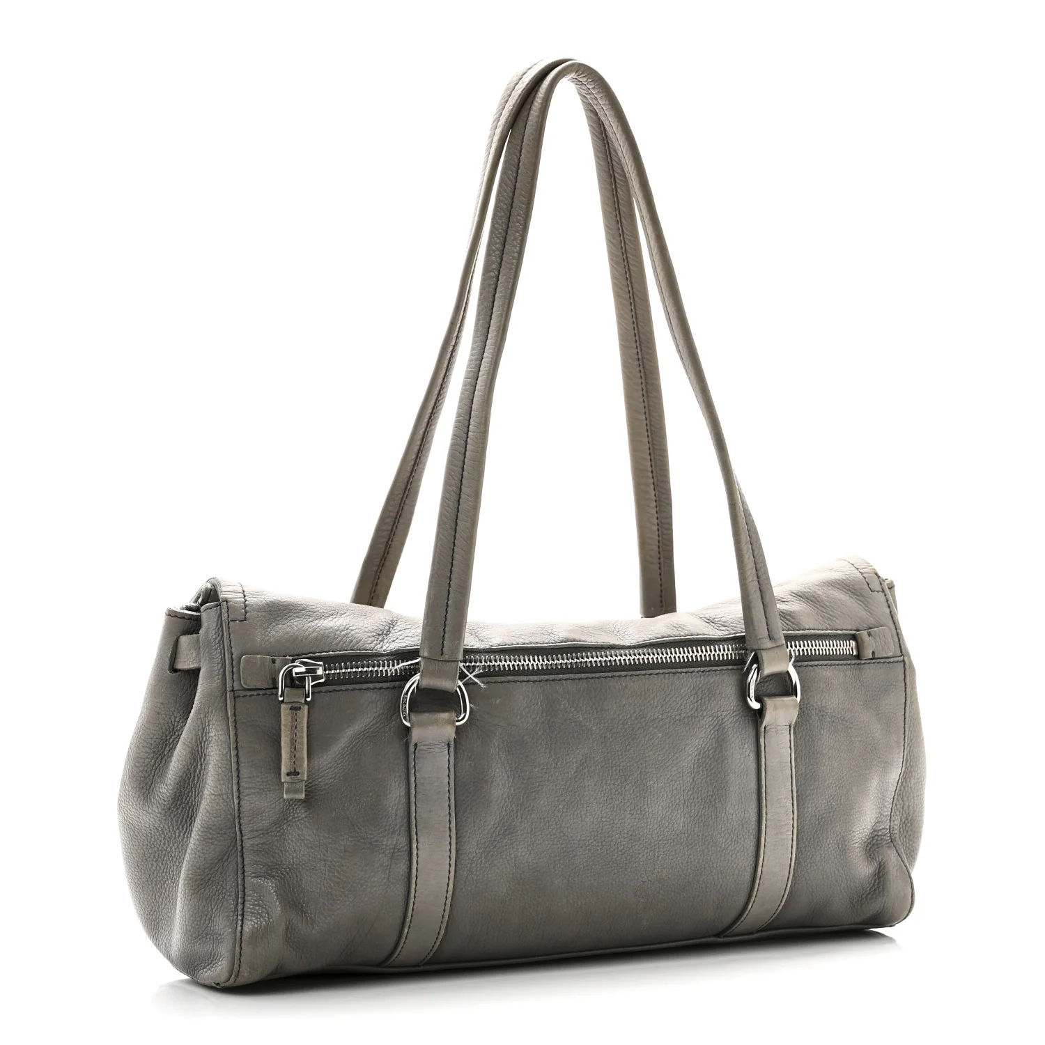 Cervo Antik Easy Foldover Pushlock Satchel Grey - Image 3