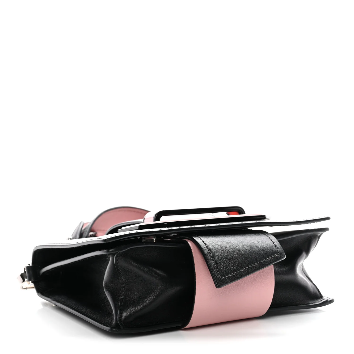 City Calf Plex Ribbon Bag Black Rosa - Image 4