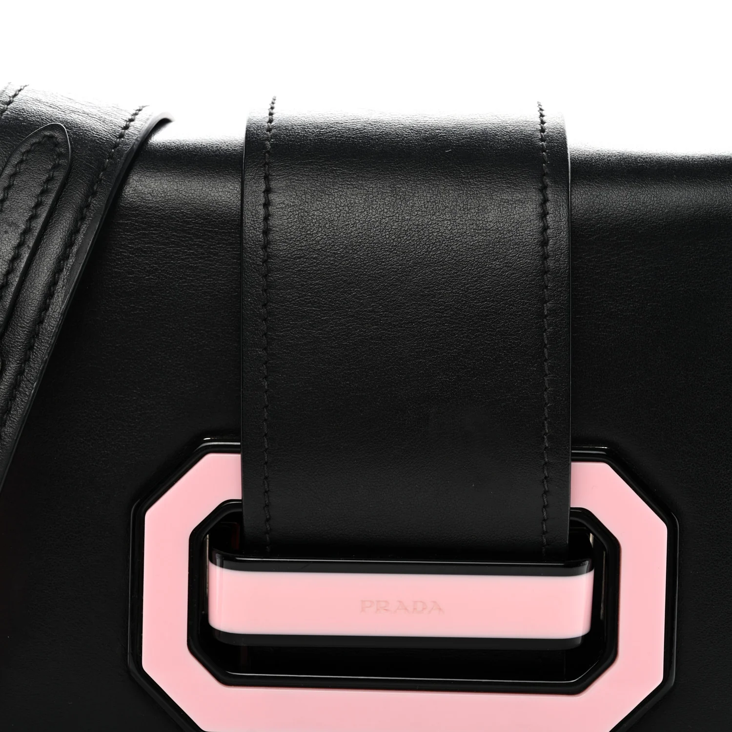 City Calf Plex Ribbon Bag Black Rosa - Image 7