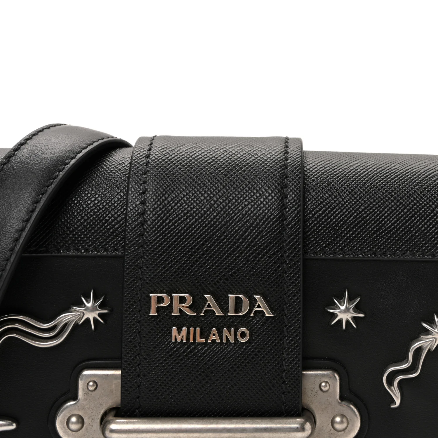 City Calf Saffiano Cahier Astrology Bag Black - Image 13