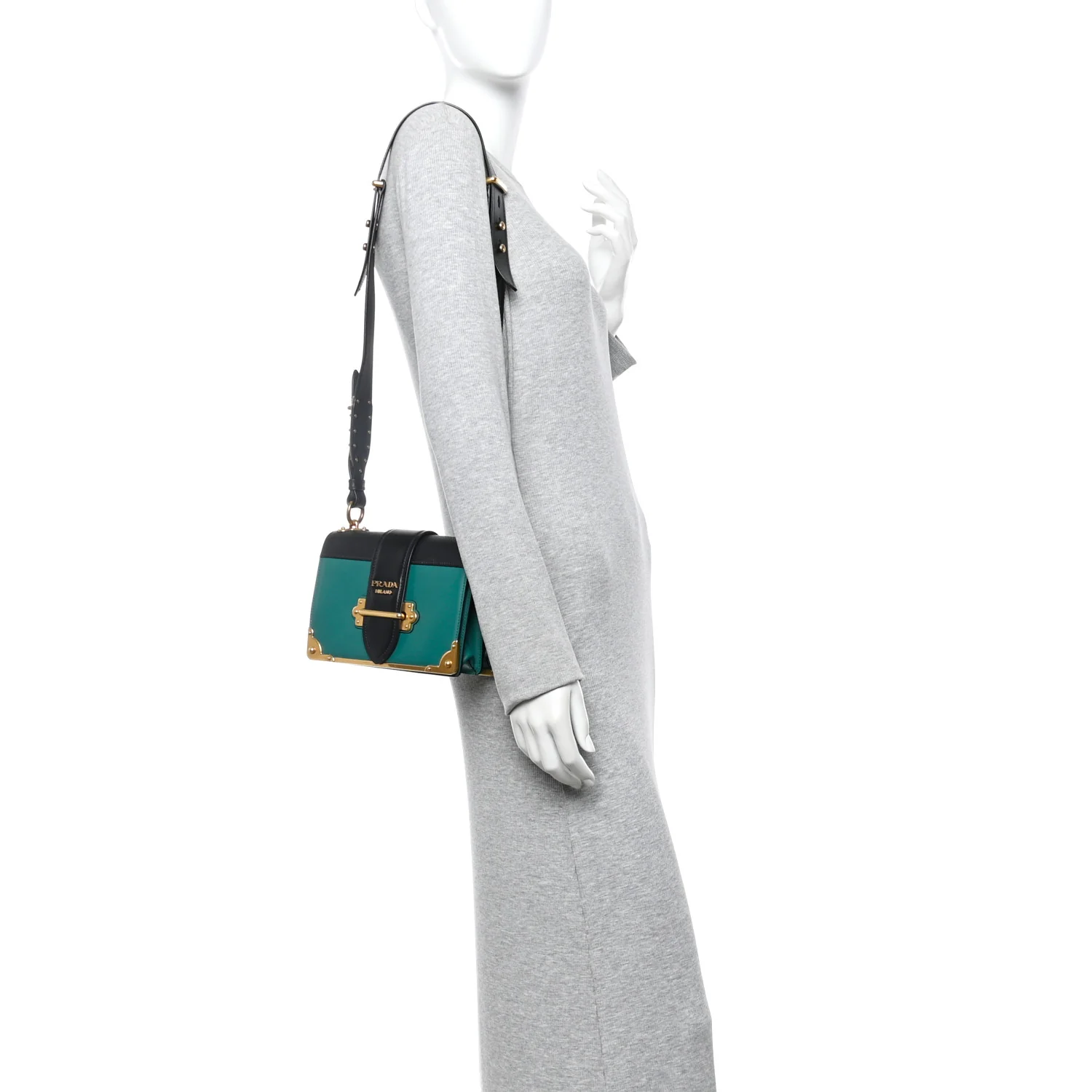 City Calf Saffiano Cahier Bag Assenzio Black - Image 2