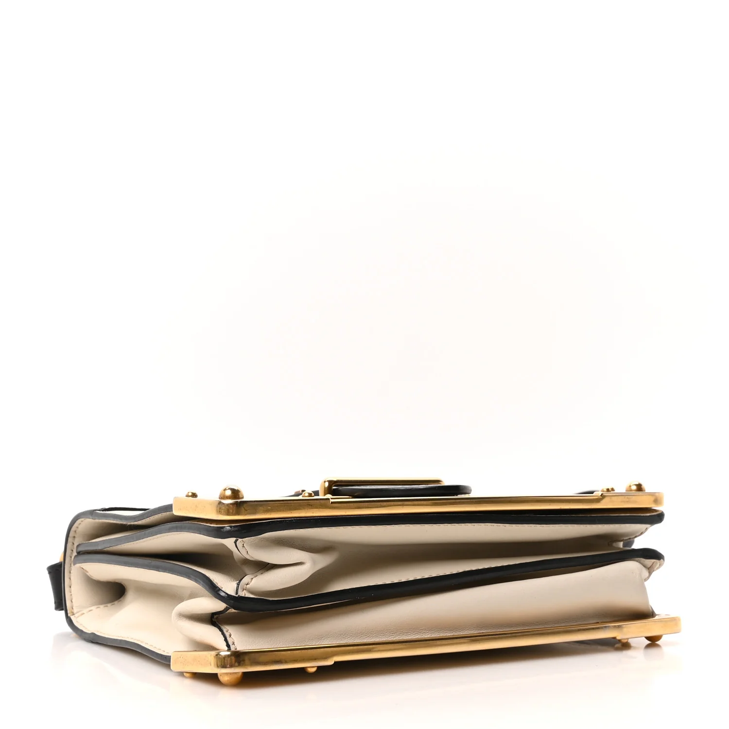 City Calf Saffiano Cahier Bag Talco Black - Image 4