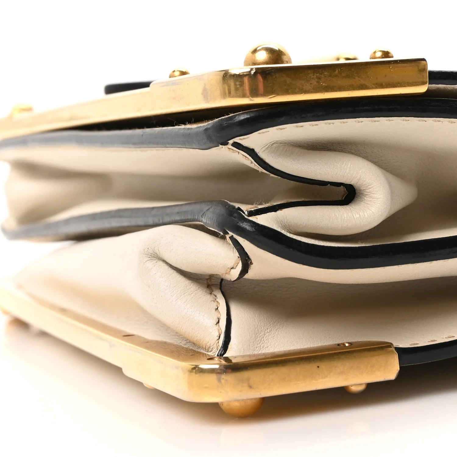 City Calf Saffiano Cahier Bag Talco Black - Image 9