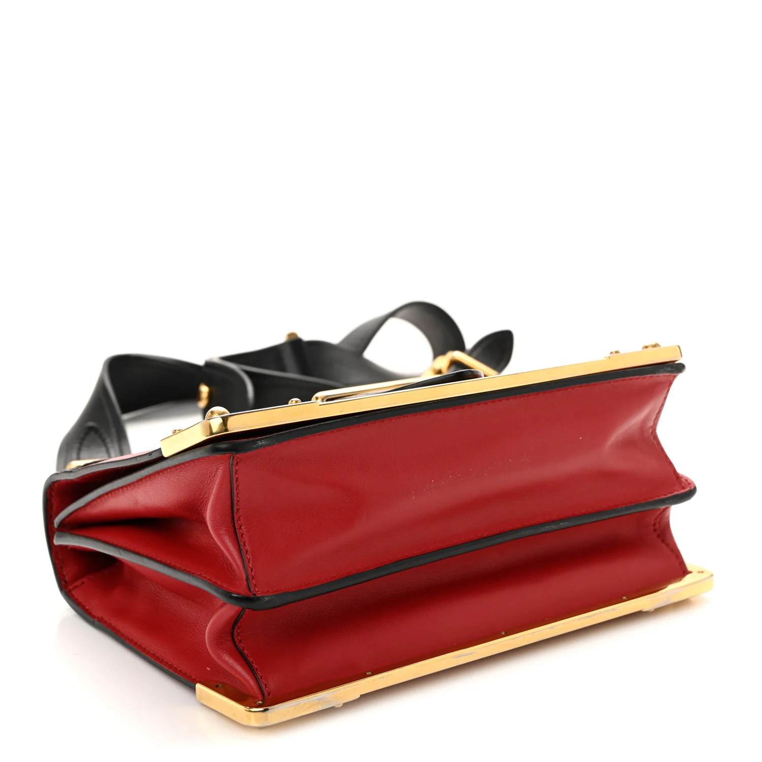 City Calfskin Saffiano Cahier Bag Fuoco Black - Image 4