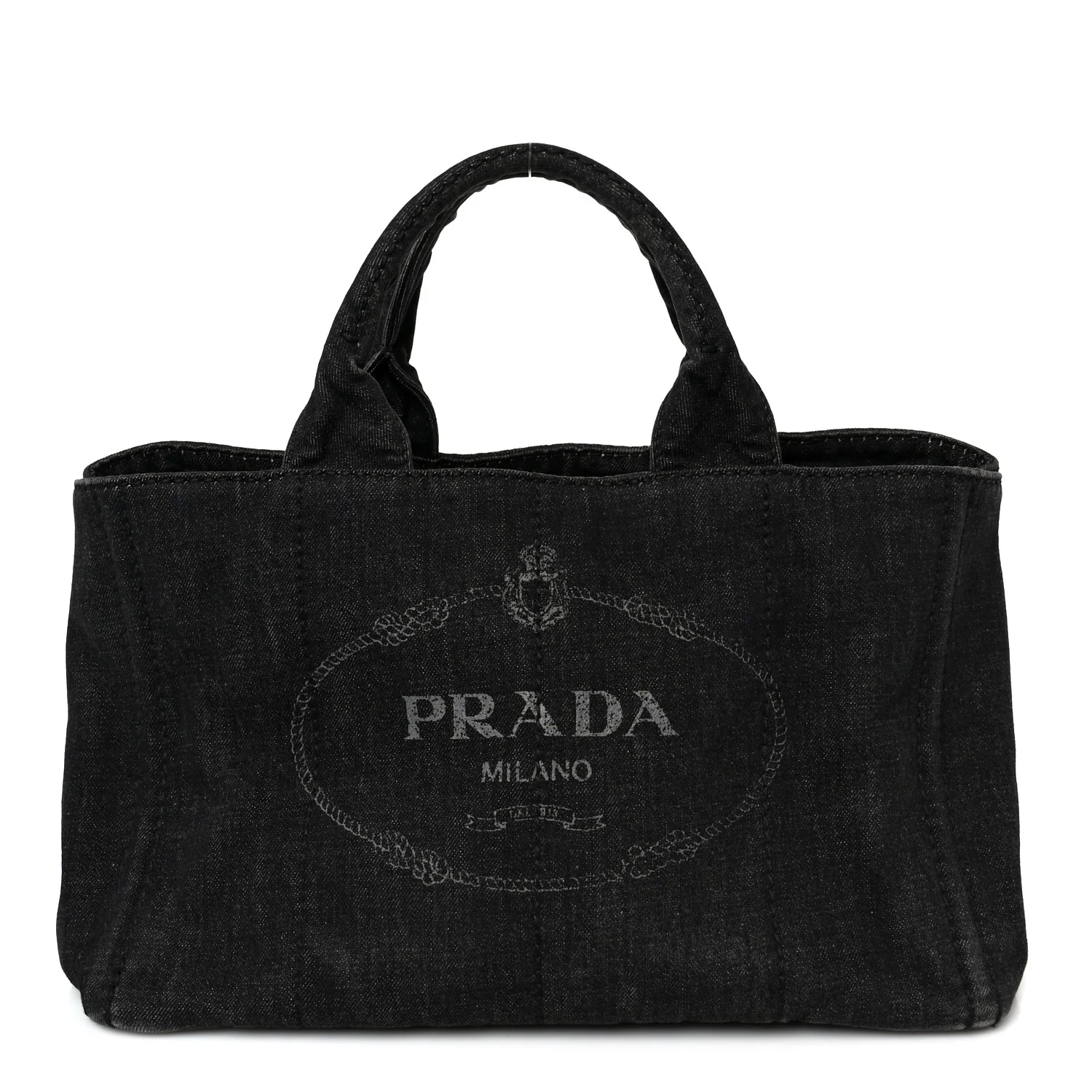 Denim Canapa Logo Tote Black