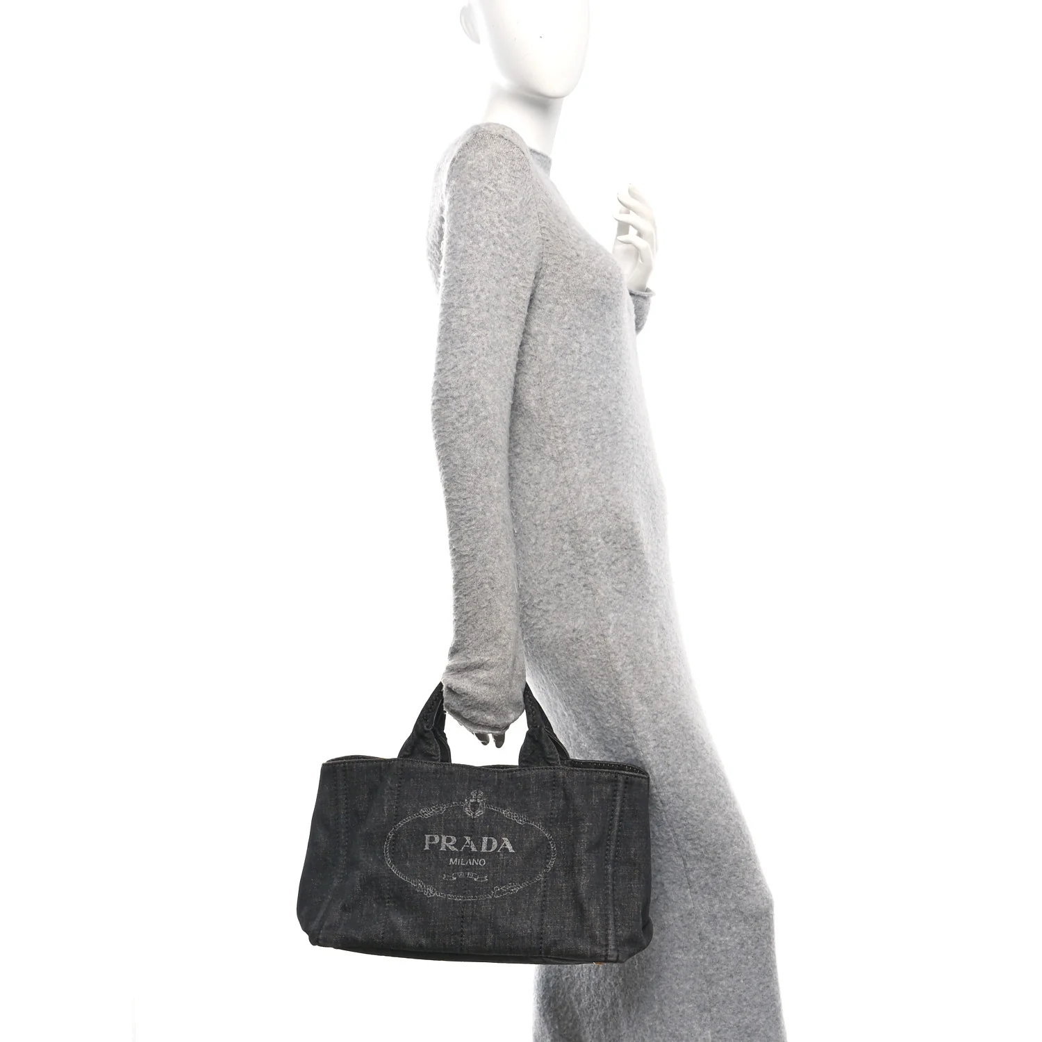 Denim Canapa Logo Tote Black - Image 2