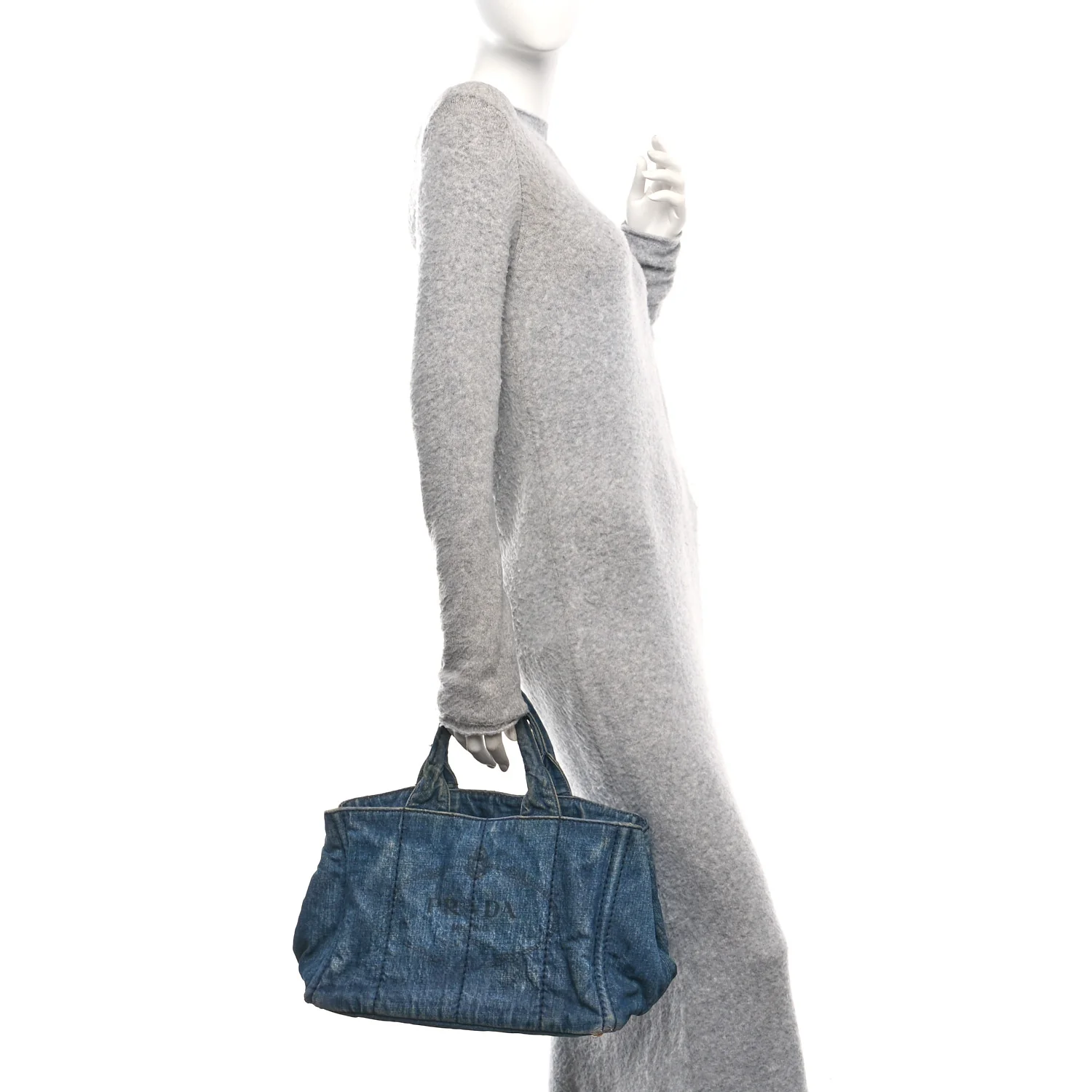 Denim Logo Tote Avio - Image 2