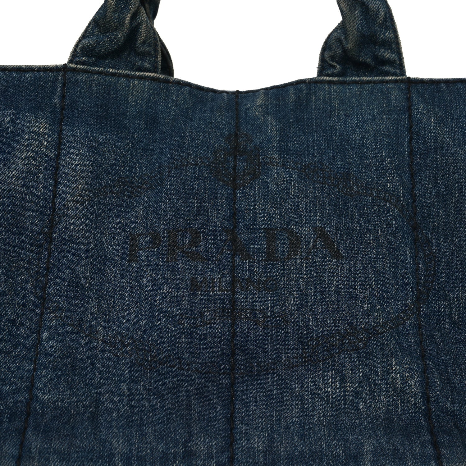 Denim Logo Tote Avio - Image 7