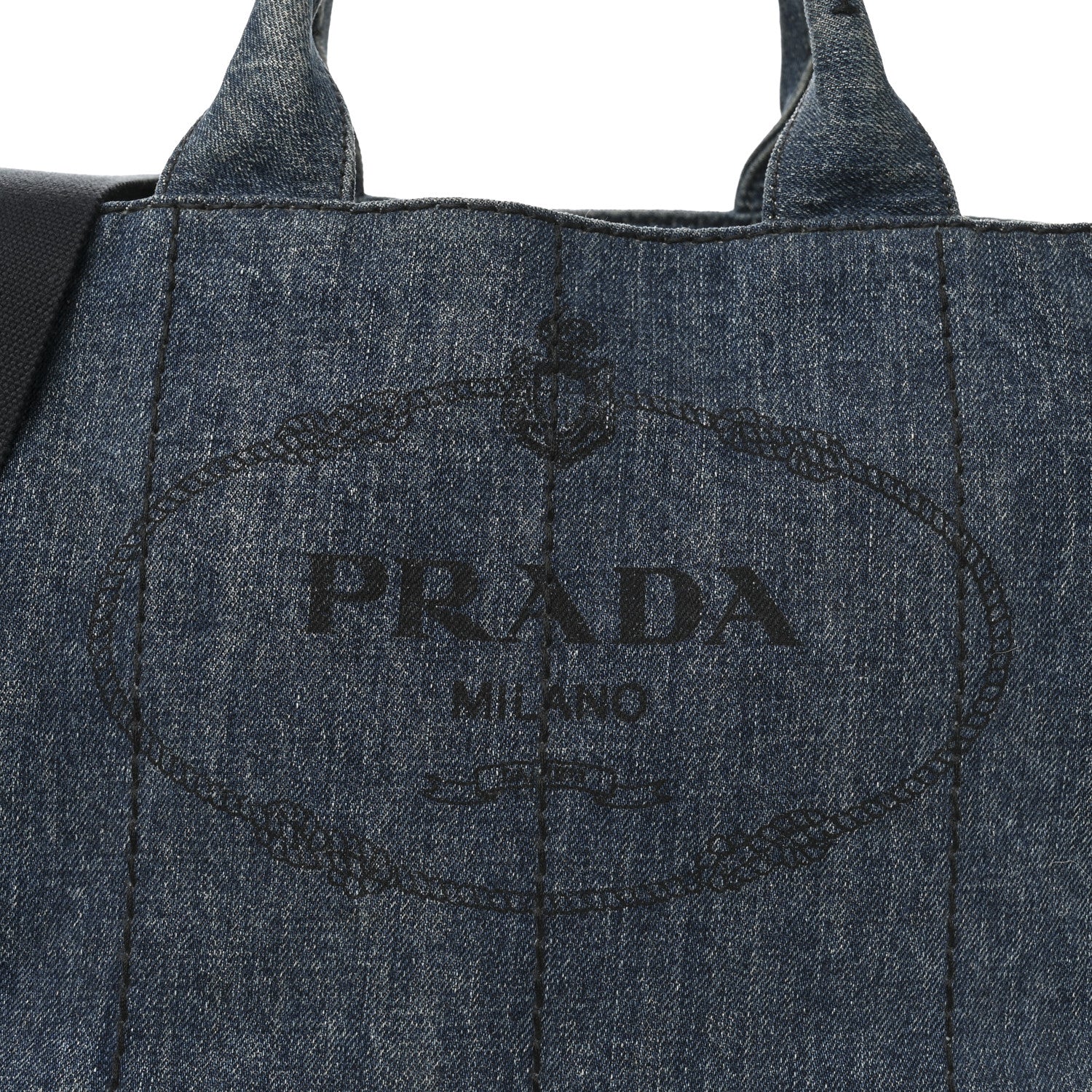 Denim Logo Tote Avio - Image 8