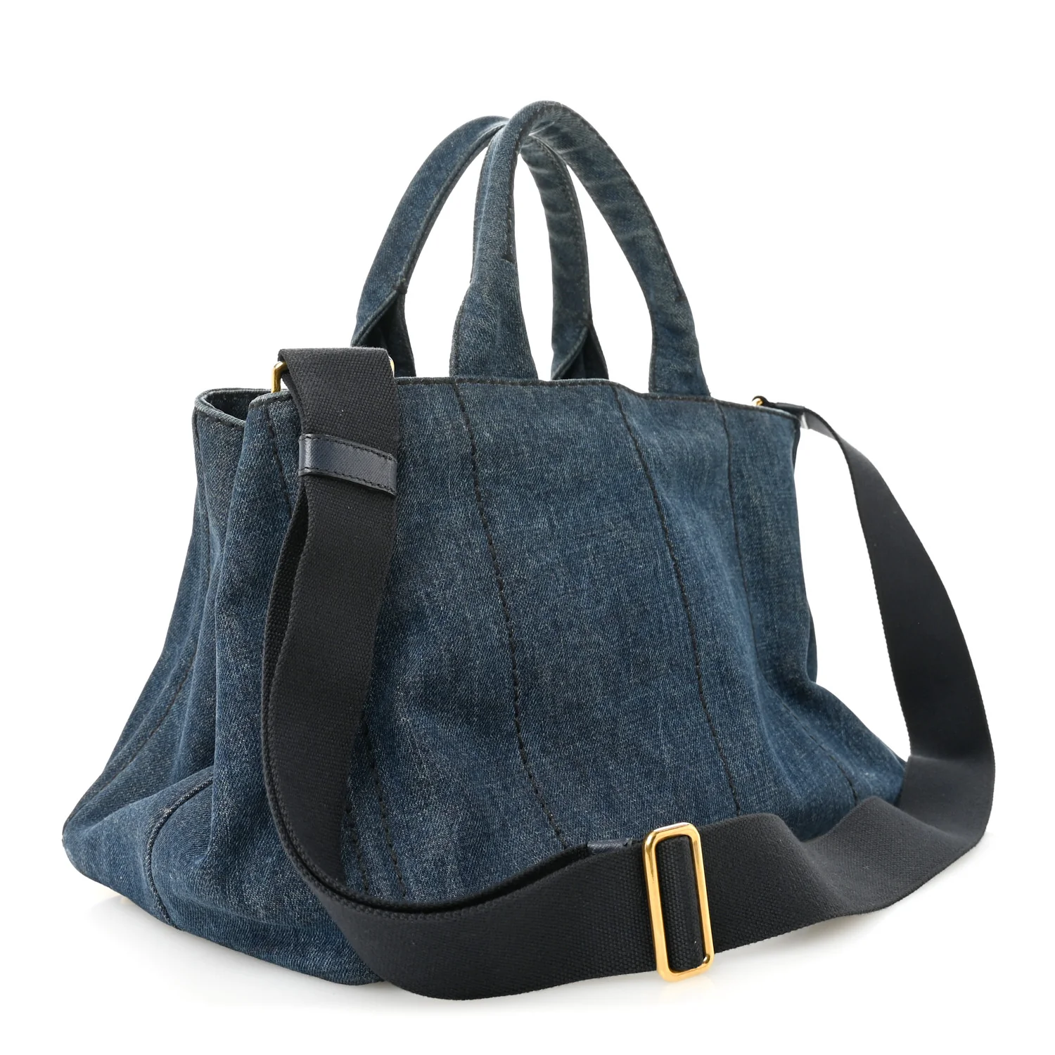 Denim Logo Tote Bleu - Image 3