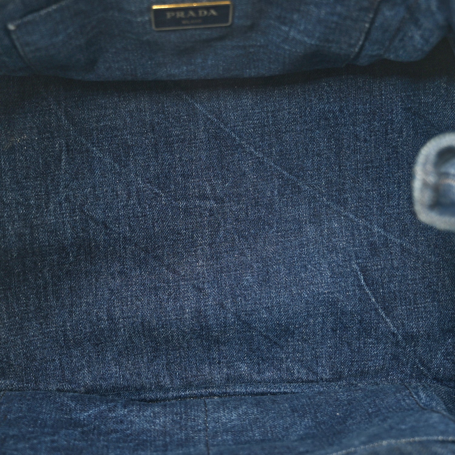Denim Logo Tote Bleu - Image 5