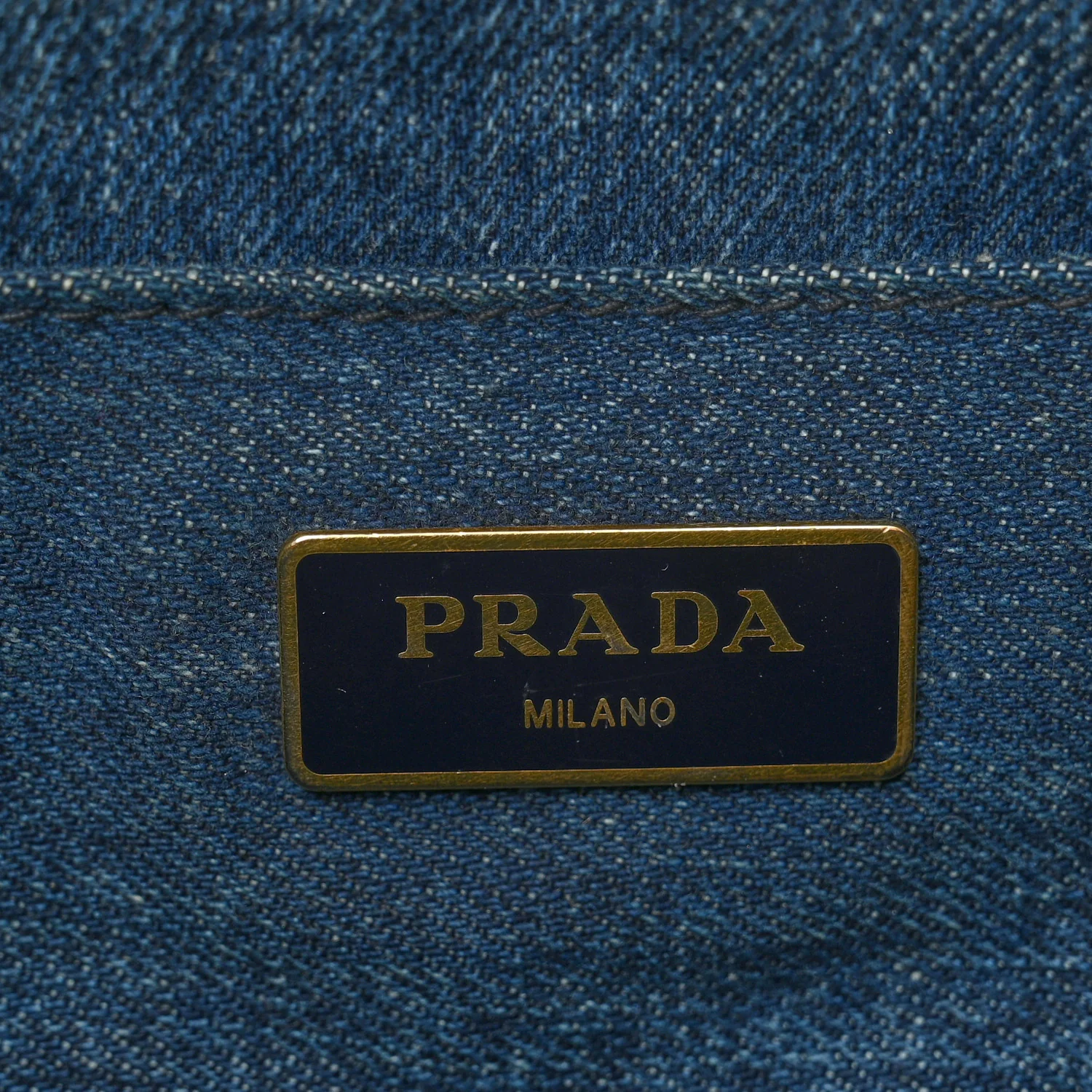 Denim Logo Tote Bleu - Image 6