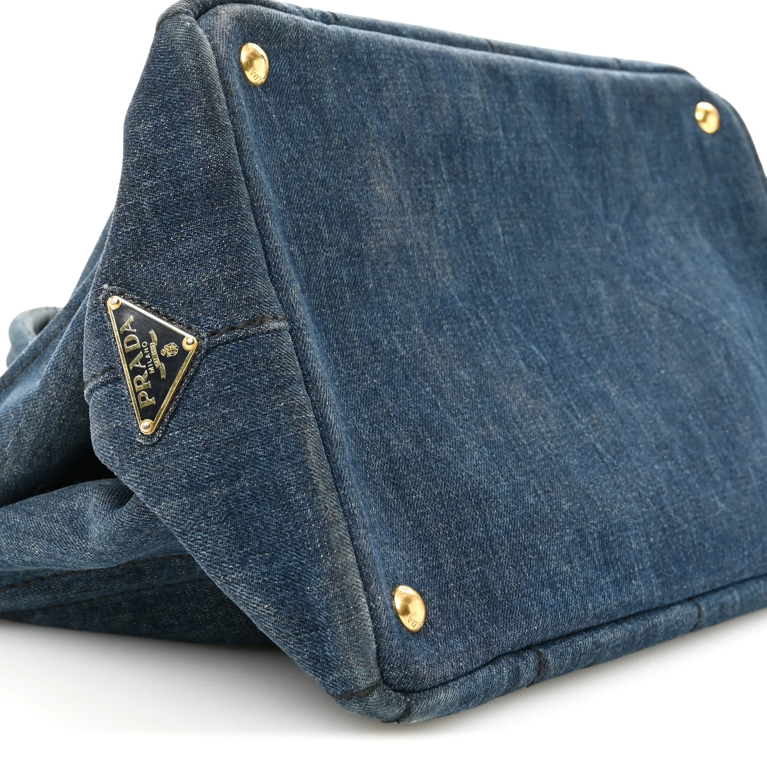 Denim Logo Tote Bleu - Image 8