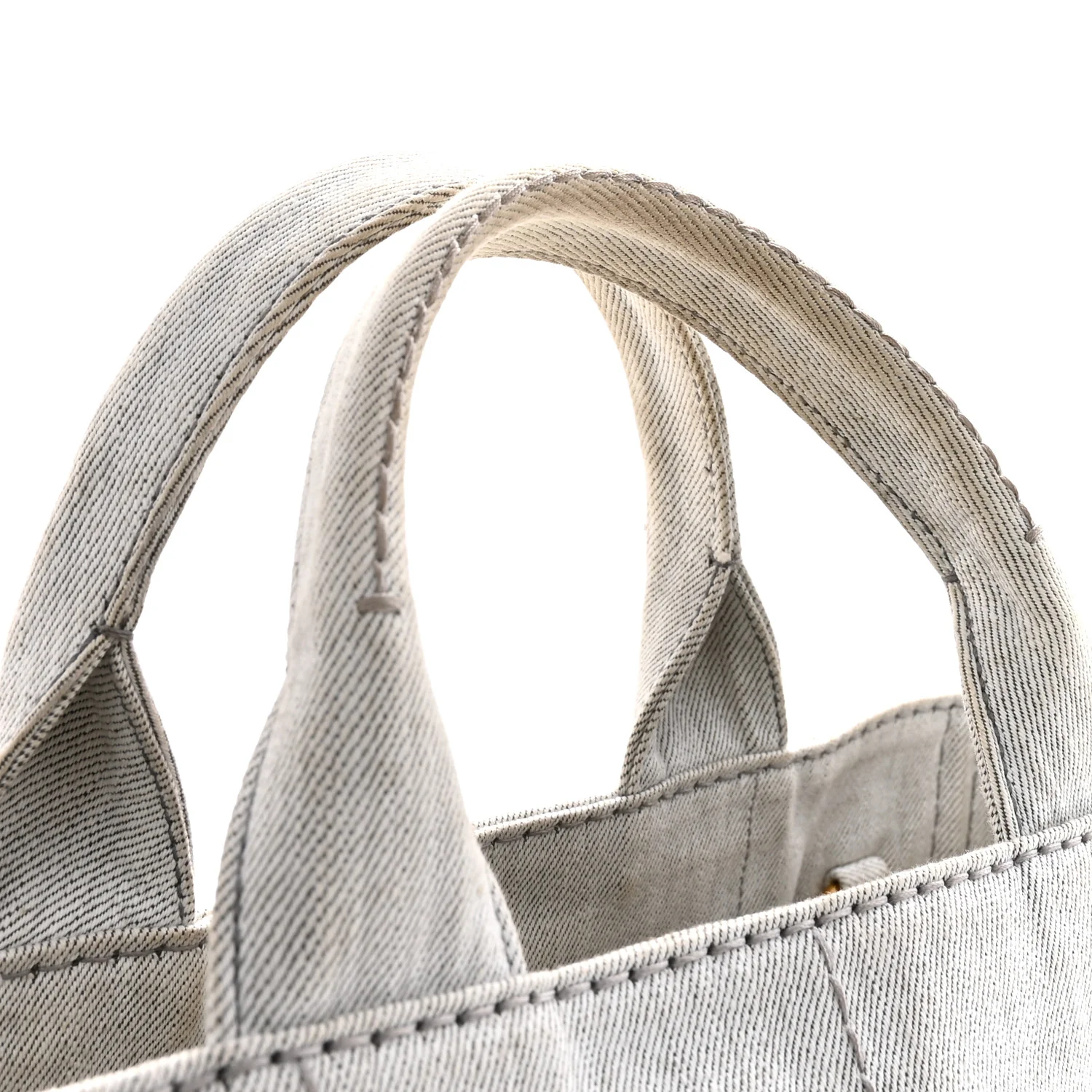 Denim Logo Tote White - Image 11