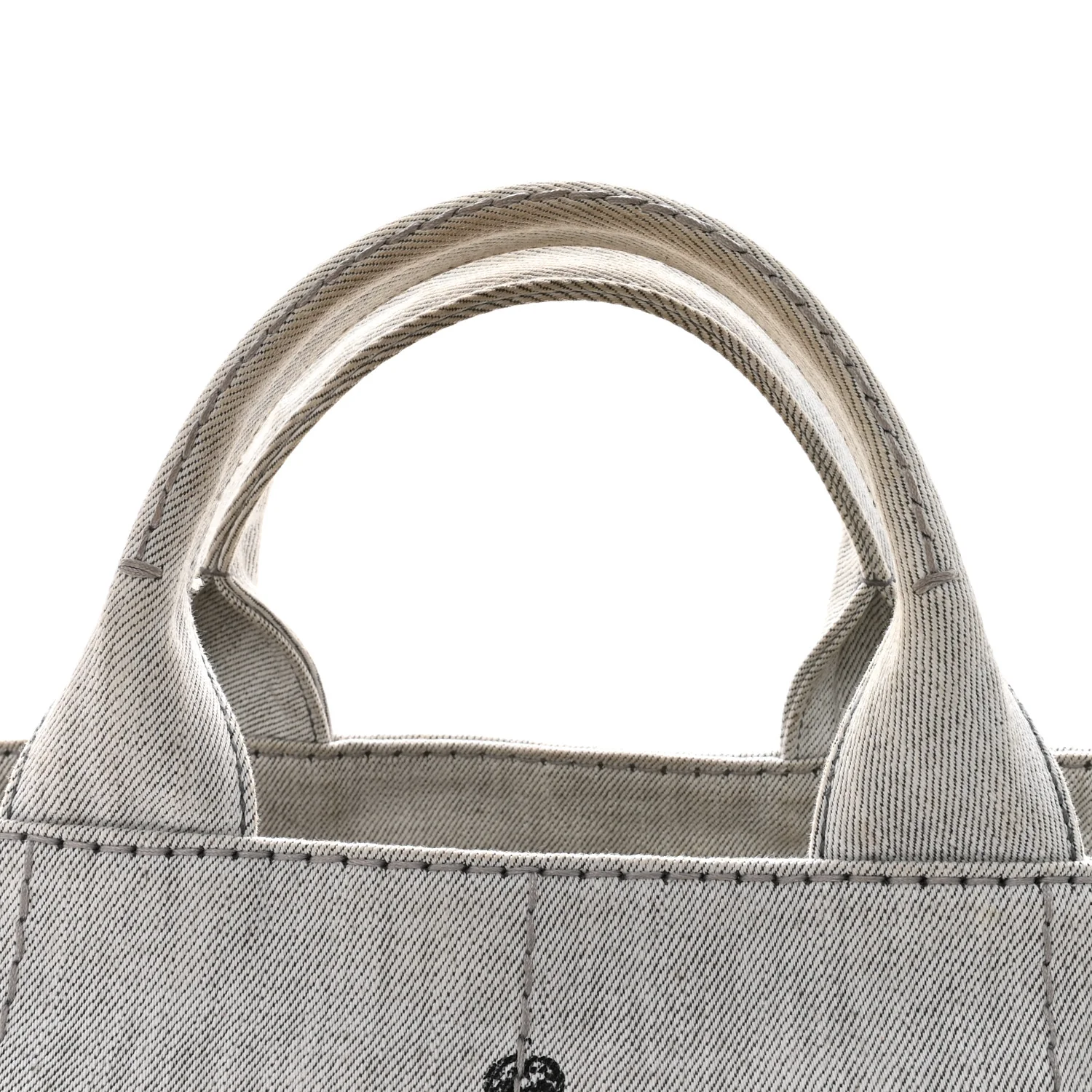 Denim Logo Tote White - Image 13