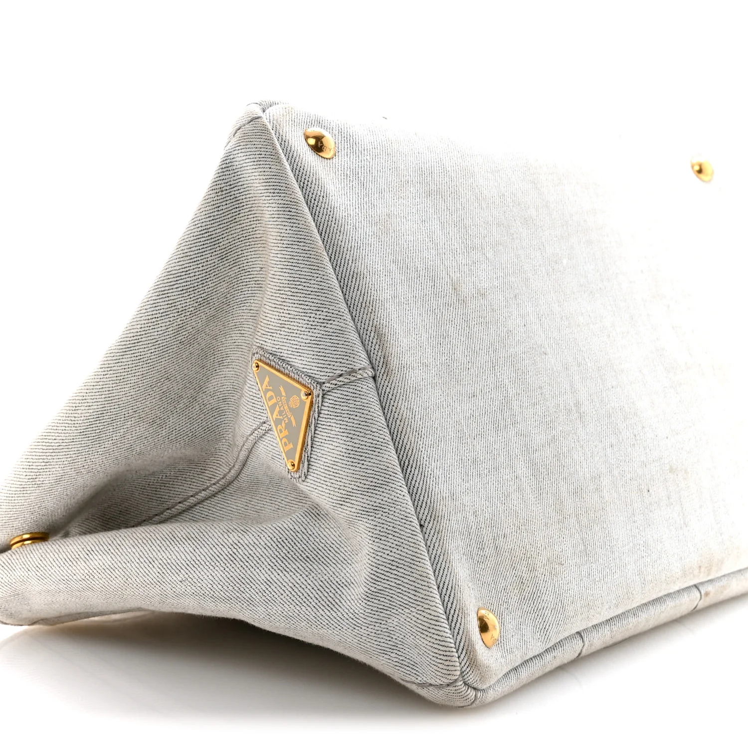 Denim Logo Tote White - Image 9