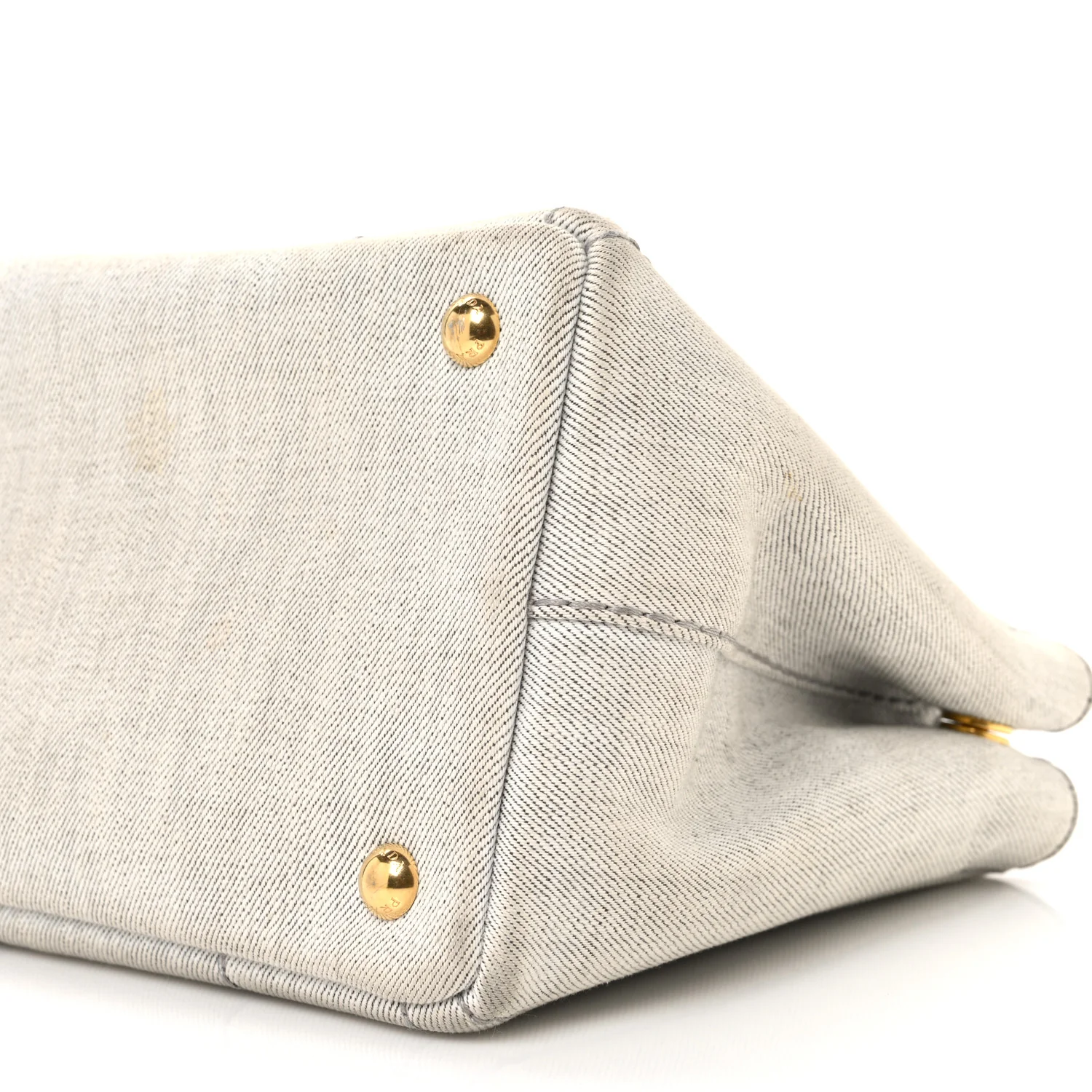 Denim Small Logo Tote Bianco - Image 10