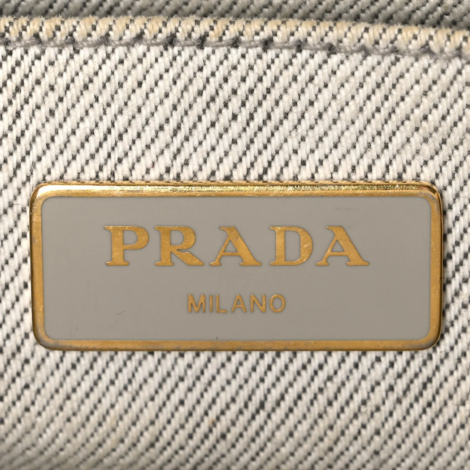 Denim Small Logo Tote Bianco - Image 6