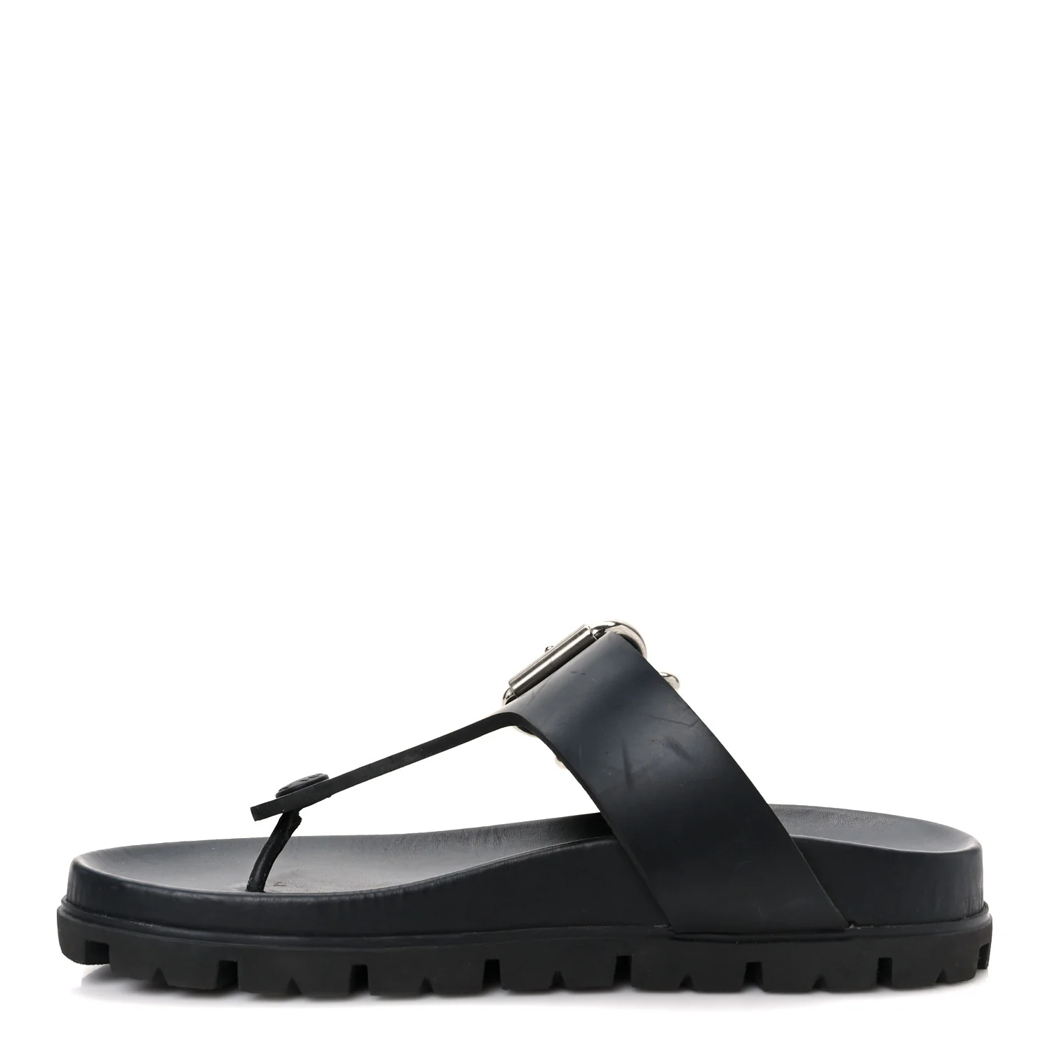 EVA Rubber Thong Buckle Fussbett Sandals 36 Black