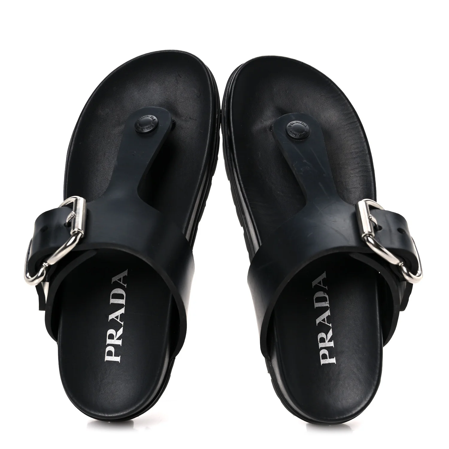 EVA Rubber Thong Buckle Fussbett Sandals 36 Black - Image 2