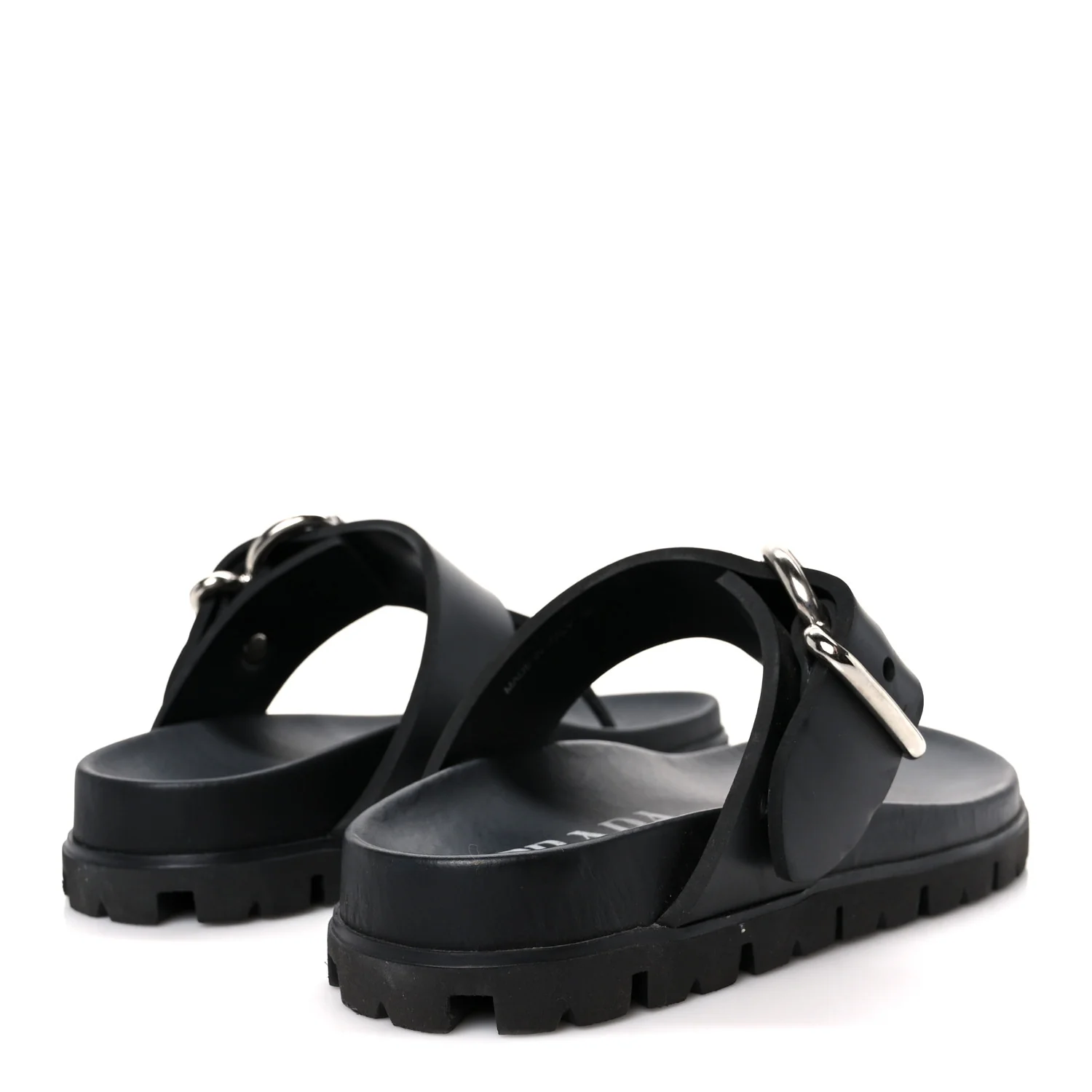 EVA Rubber Thong Buckle Fussbett Sandals 36 Black - Image 5