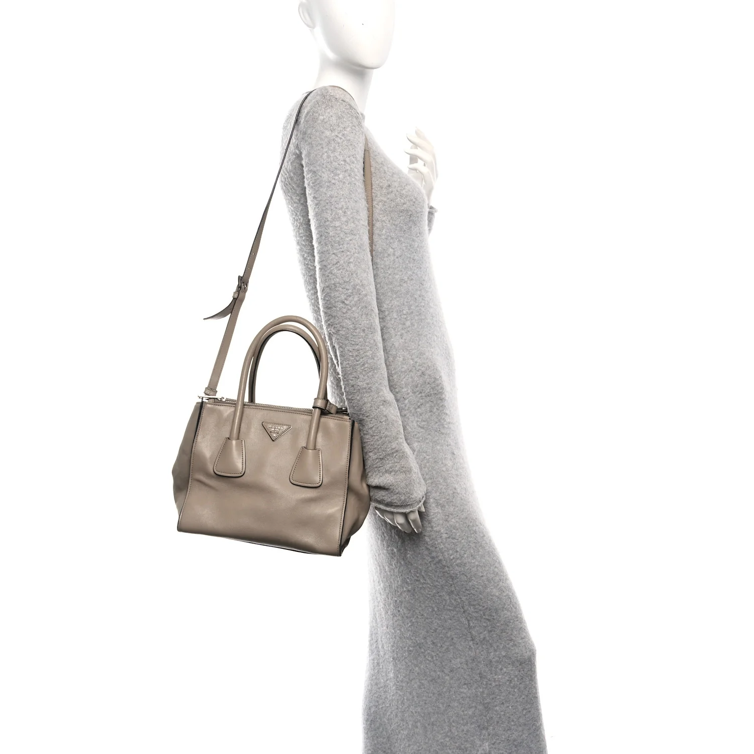 Glace Calf Twin Pocket Tote Quarzo - Image 2