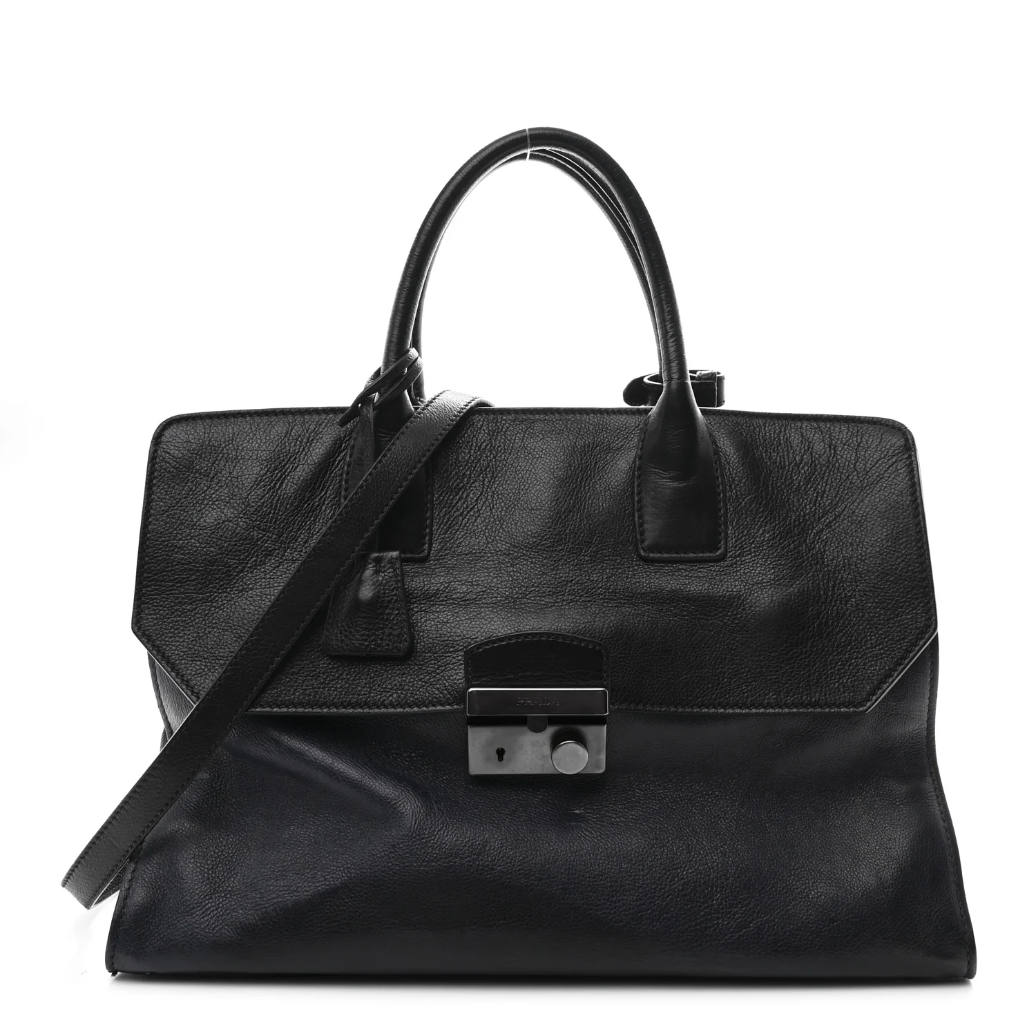 Glace Calfskin Sound Tote Bag Baltico Black