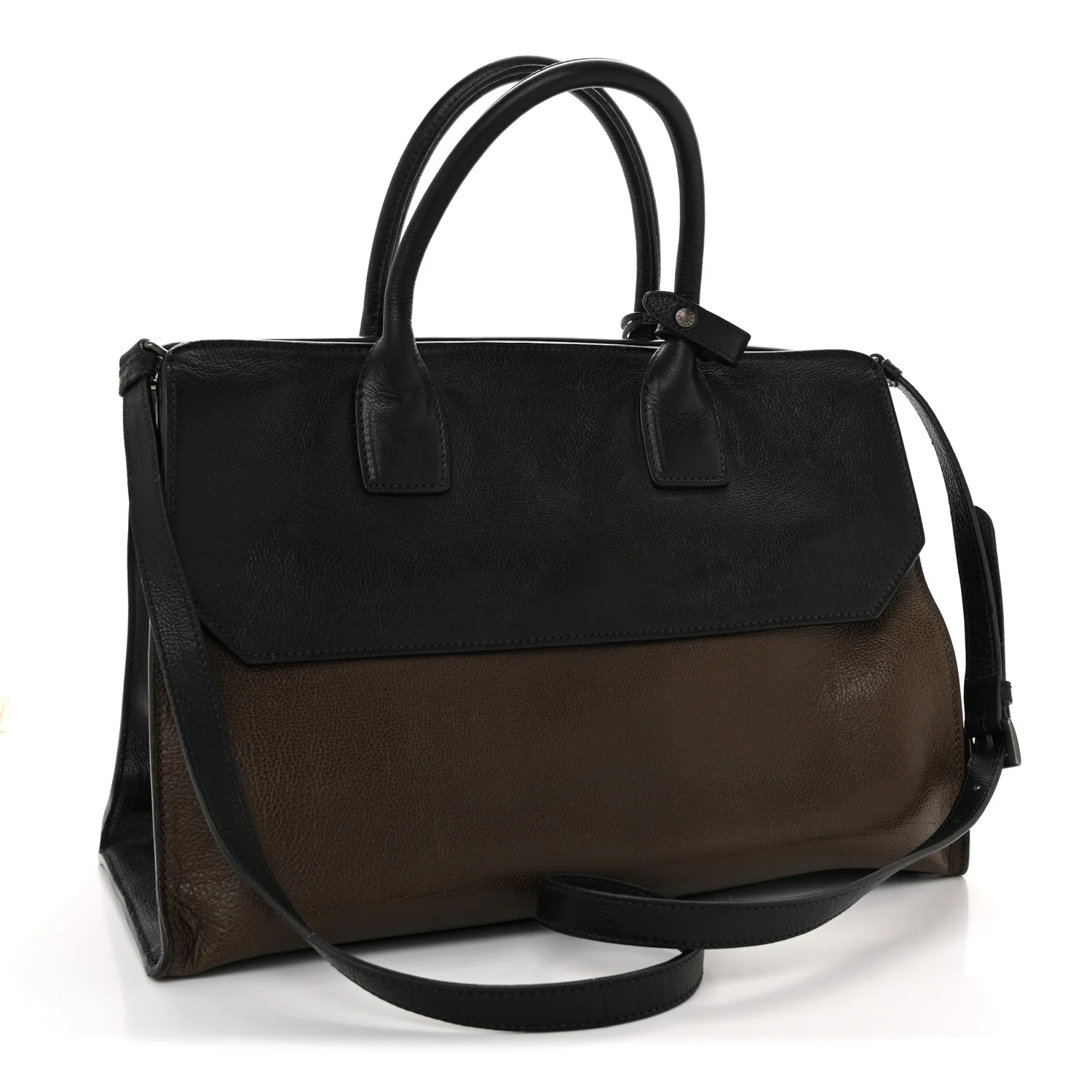Glace Calfskin Sound Tote Bag Militare Black - Image 3