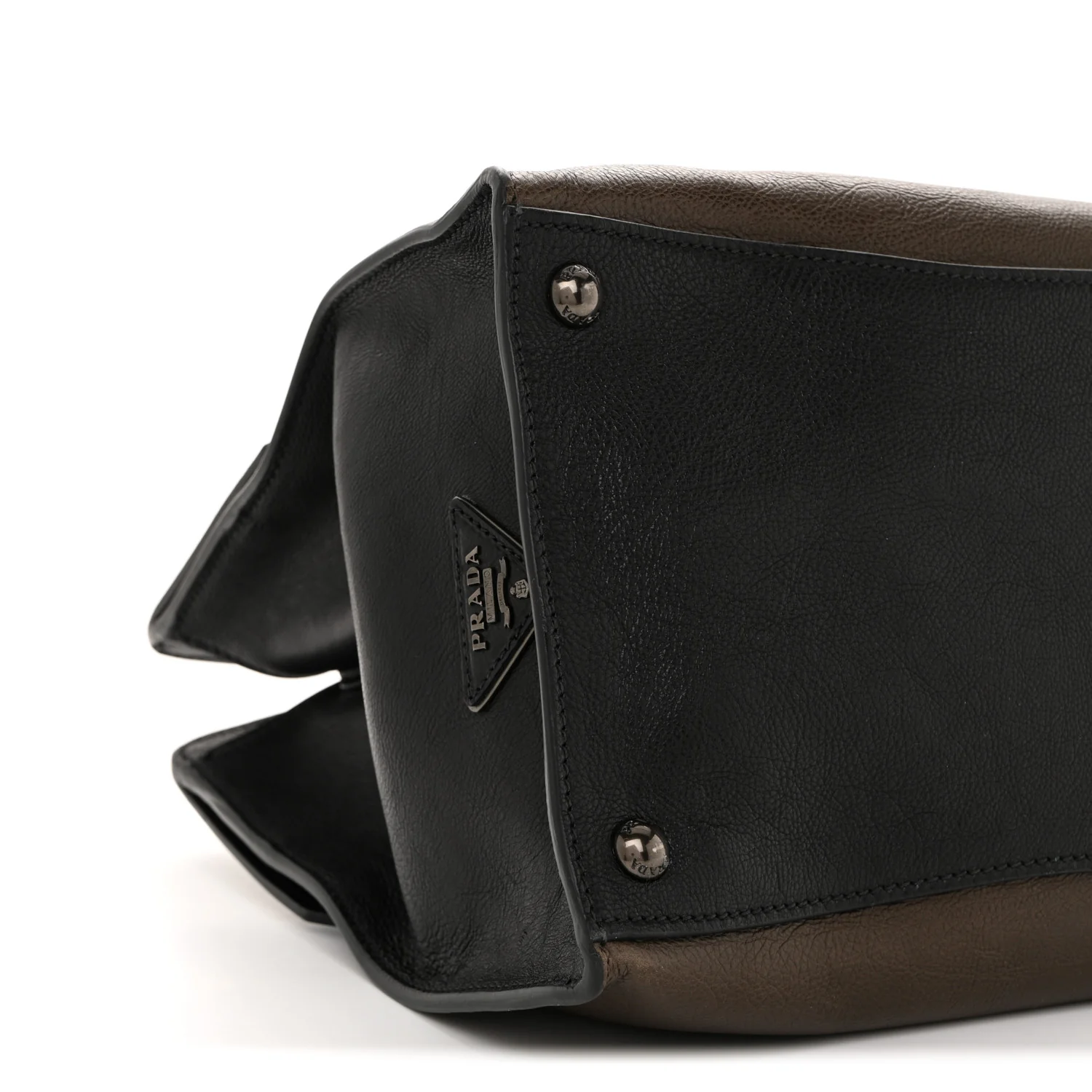 Glace Calfskin Sound Tote Bag Militare Black - Image 9