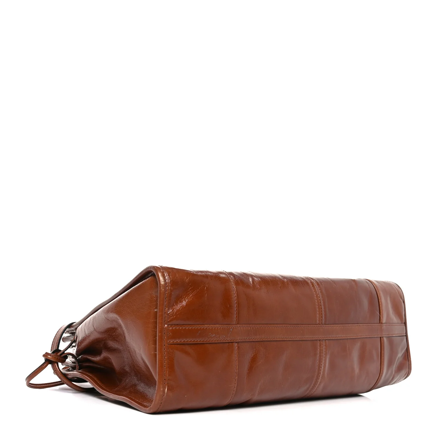 Glossy Calfskin Triangle Large Bonnie Shoulder Bag Palissandro - Image 4