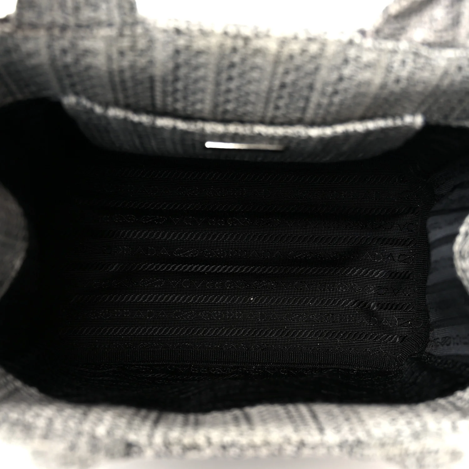 Jacquard Logo Ricamo Embroidered Small Tote Black Talco - Image 5