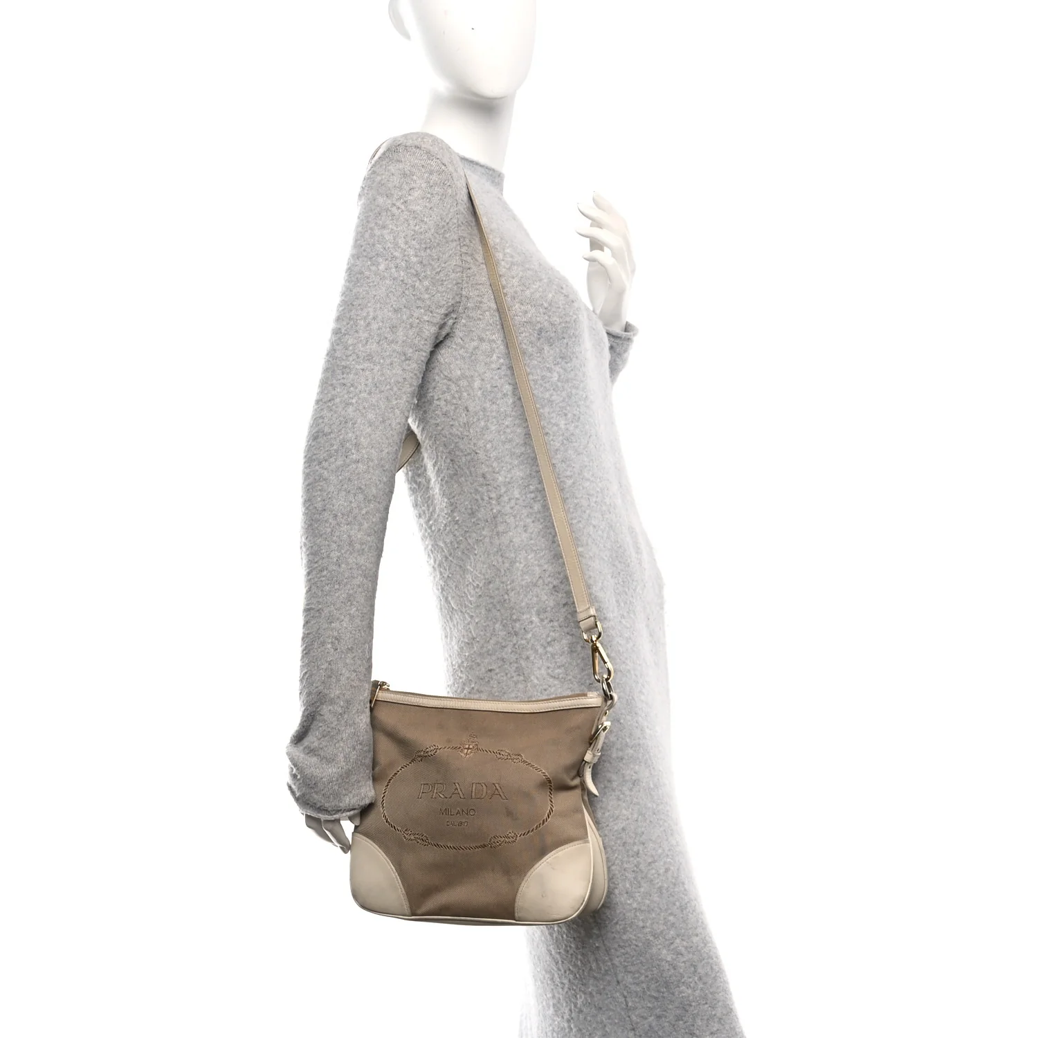 Jacquard Logo Shoulder Bag Corda Cera - Image 2