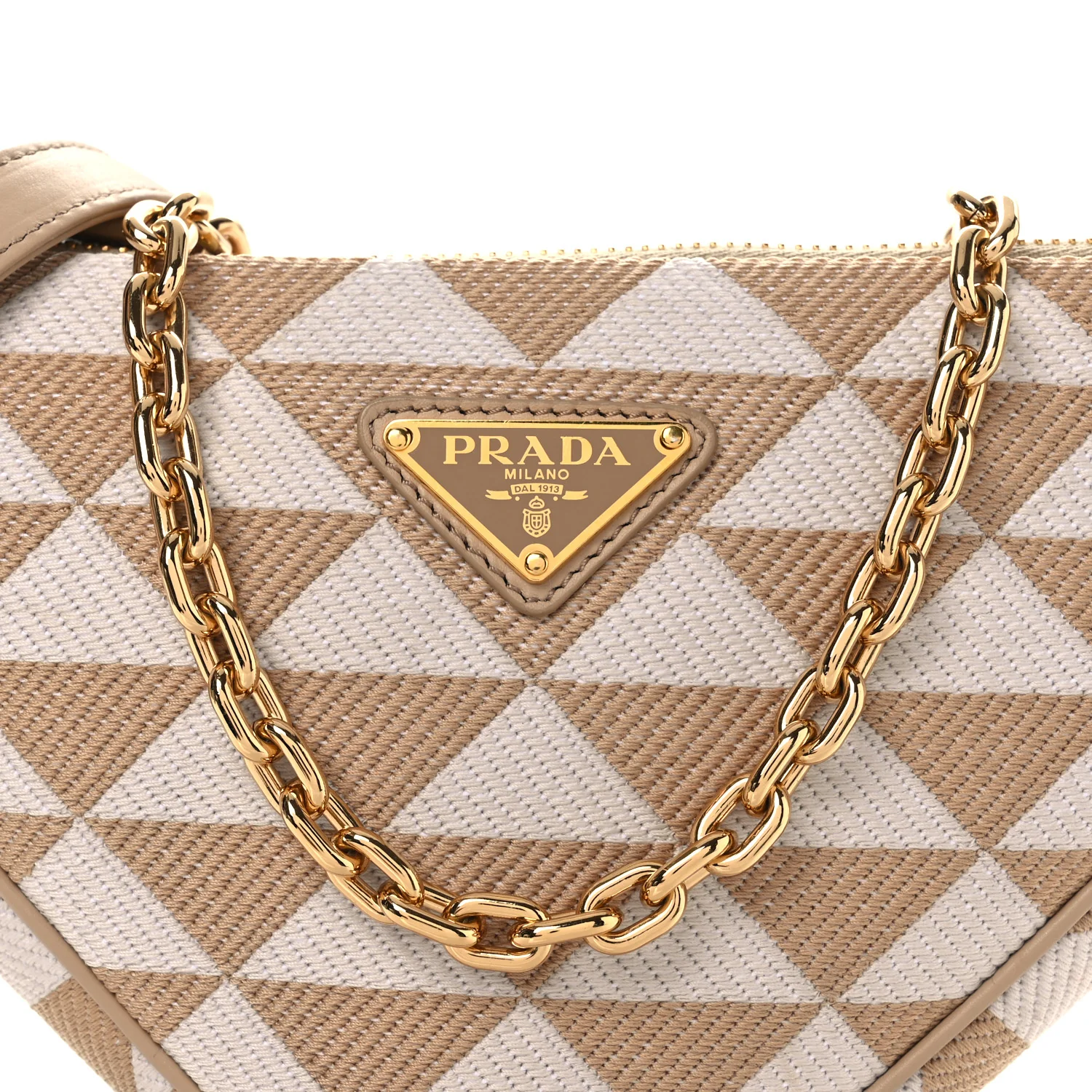 Jacquard Triangolo Symbole Embroidered Mini Triangle Bag Corda Talco - Image 8
