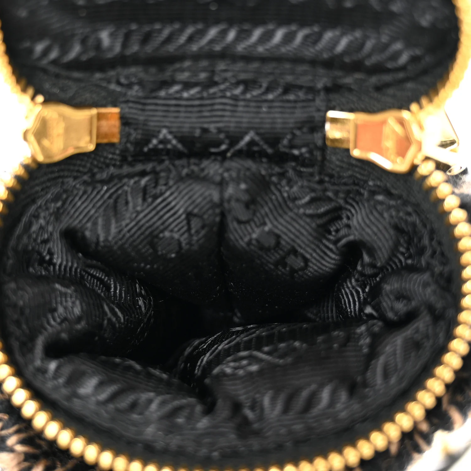 Knitted Soft Lambskin Robot Keychain With Strap Black Camel - Image 4
