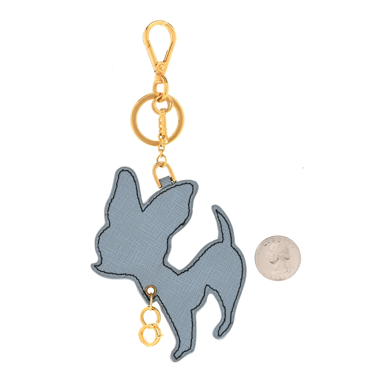 Metal Saffiano Dog Bag Charm Multicolor - Image 2