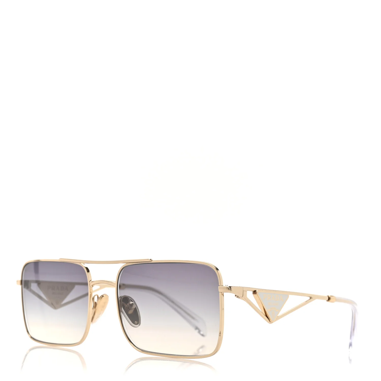 Metal Symbole Triangle Logo Sunglasses SPR A52 Gold Blue