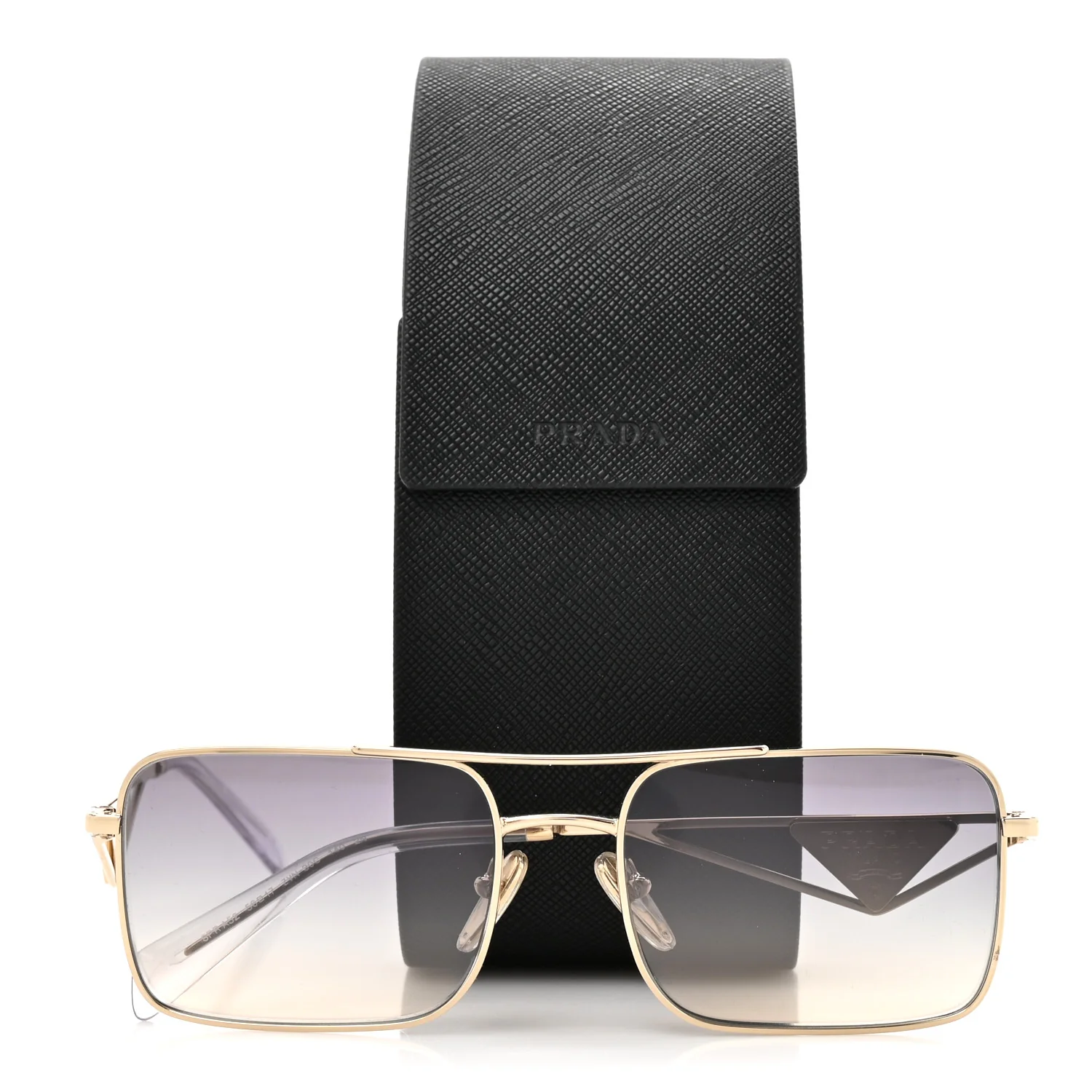 Metal Symbole Triangle Logo Sunglasses SPR A52 Gold Blue - Image 8
