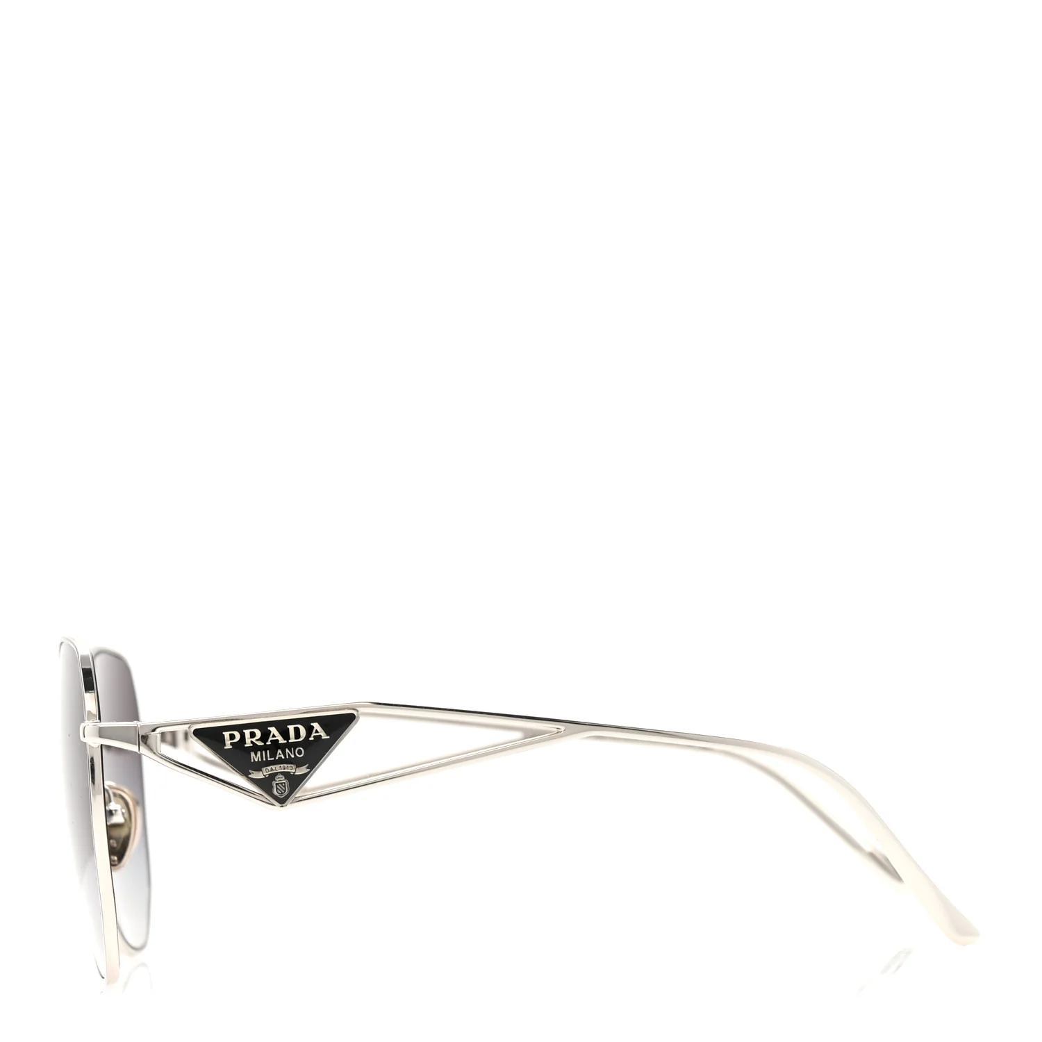 Metal Symbole Triangle Logo Sunglasses SPR57YS Smoky Grey - Image 3