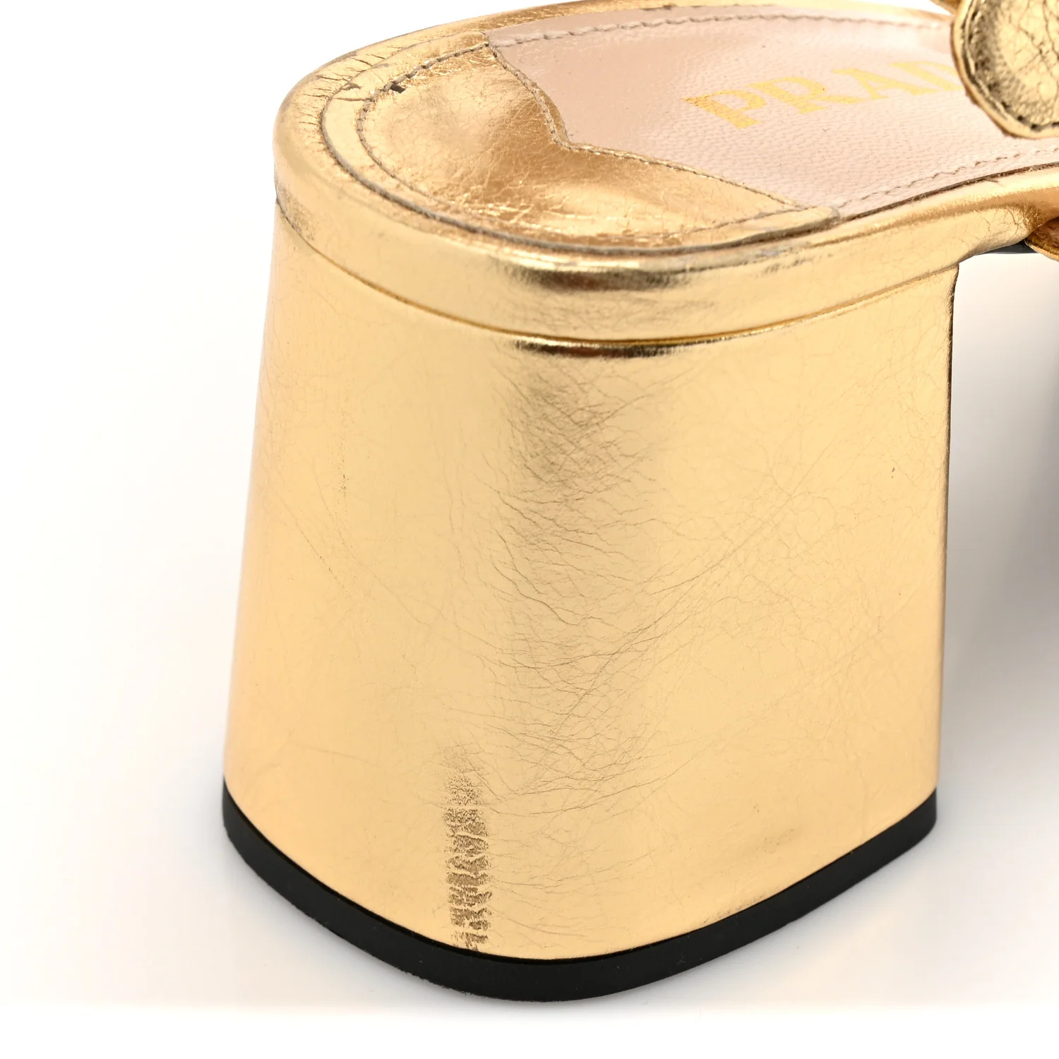 Metallic Calfskin Slingback Pumps 38 Gold - Image 13