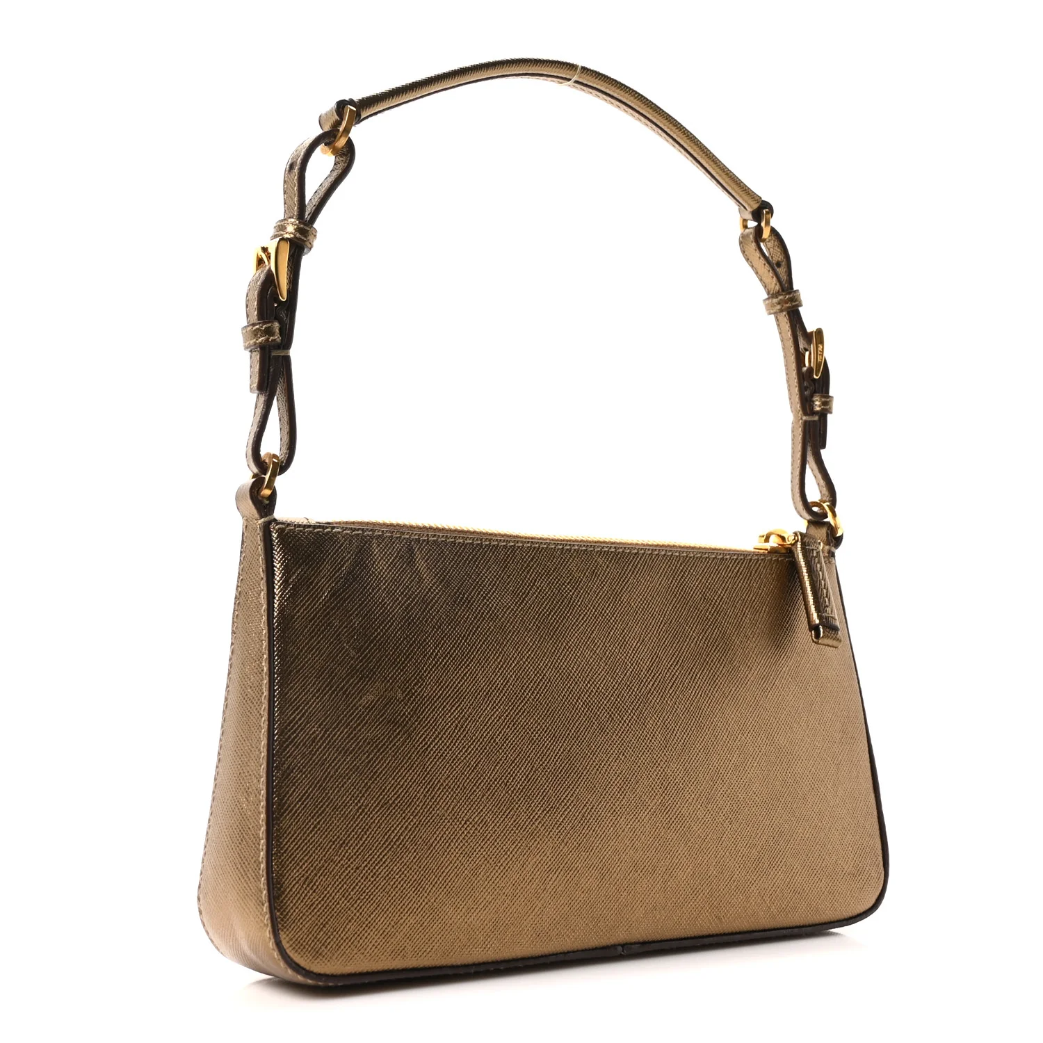 Metallic Saffiano Pochette Bronzo - Image 3
