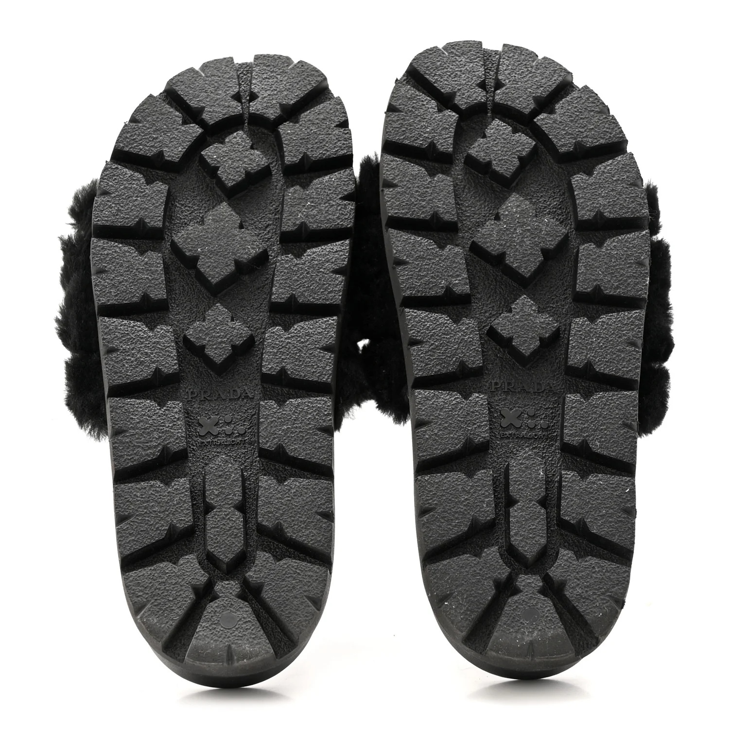 Montone Metal Triangle Logo Lug Sole 20mm Slide Sandals 35 Black - Image 6