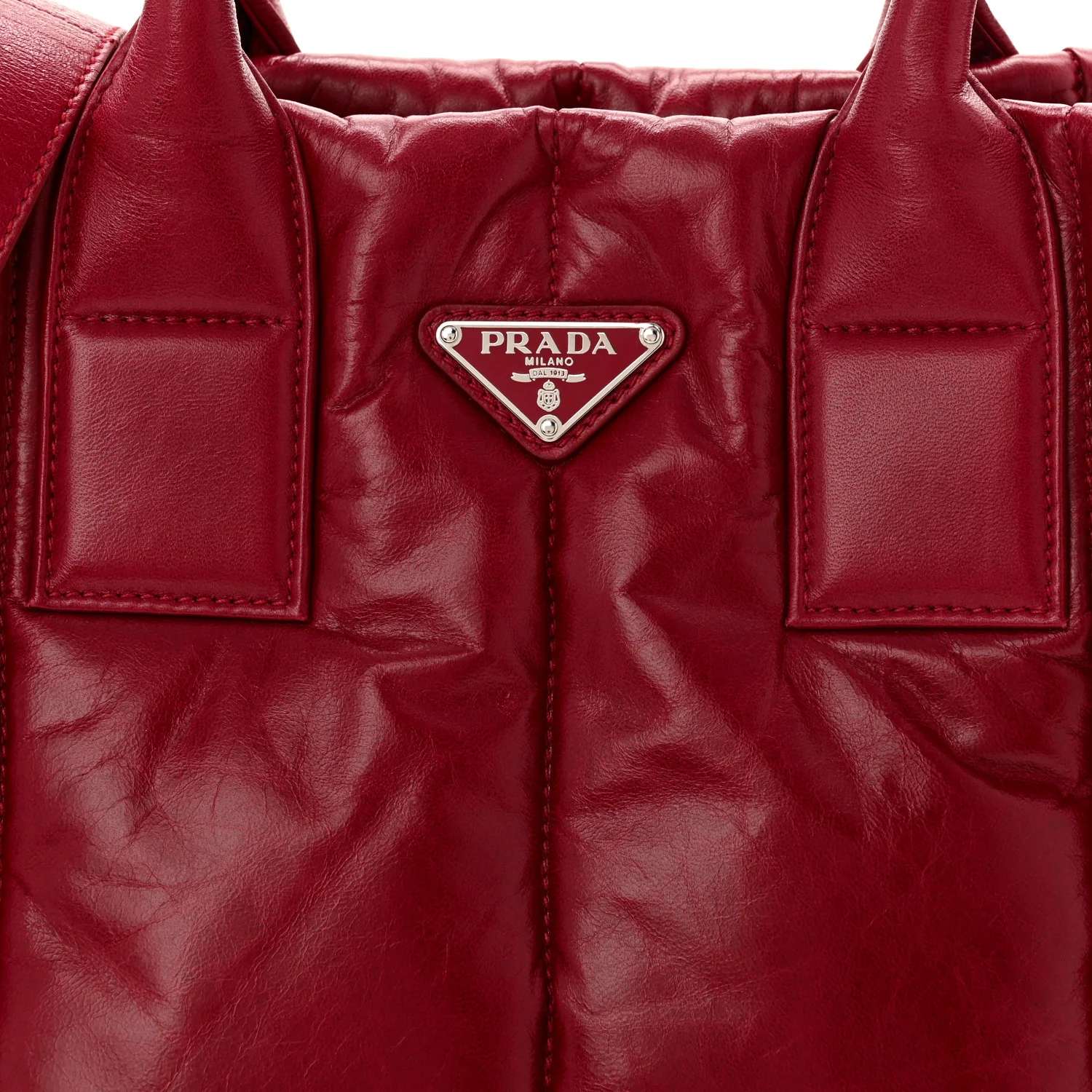 Nappa Bomber Tote Cherry - Image 8