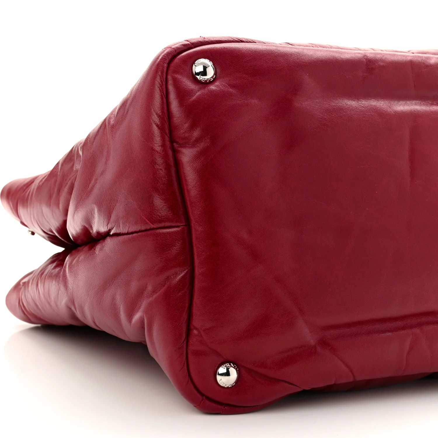 Nappa Bomber Tote Cherry - Image 9