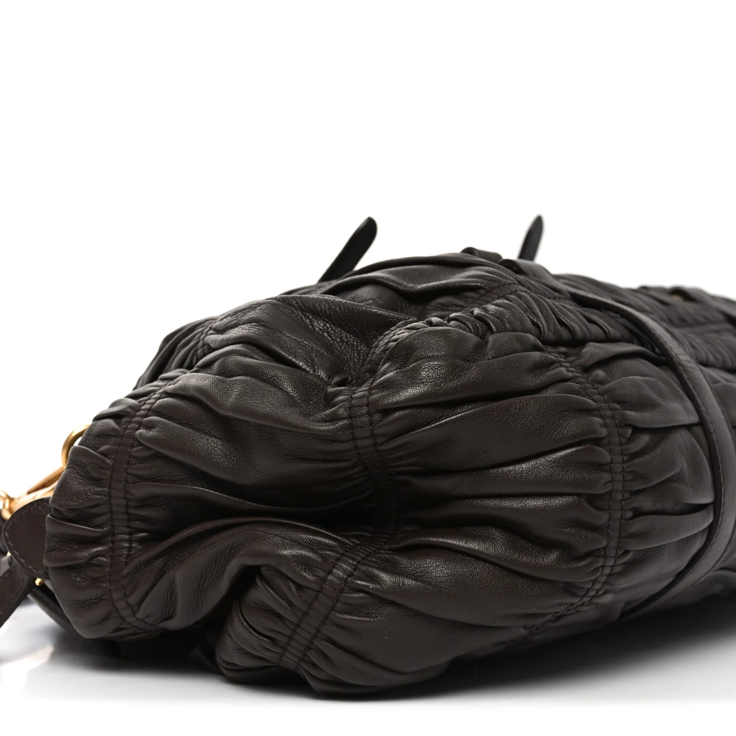 Nappa Gaufre Dome Satchel Caffe - Image 8