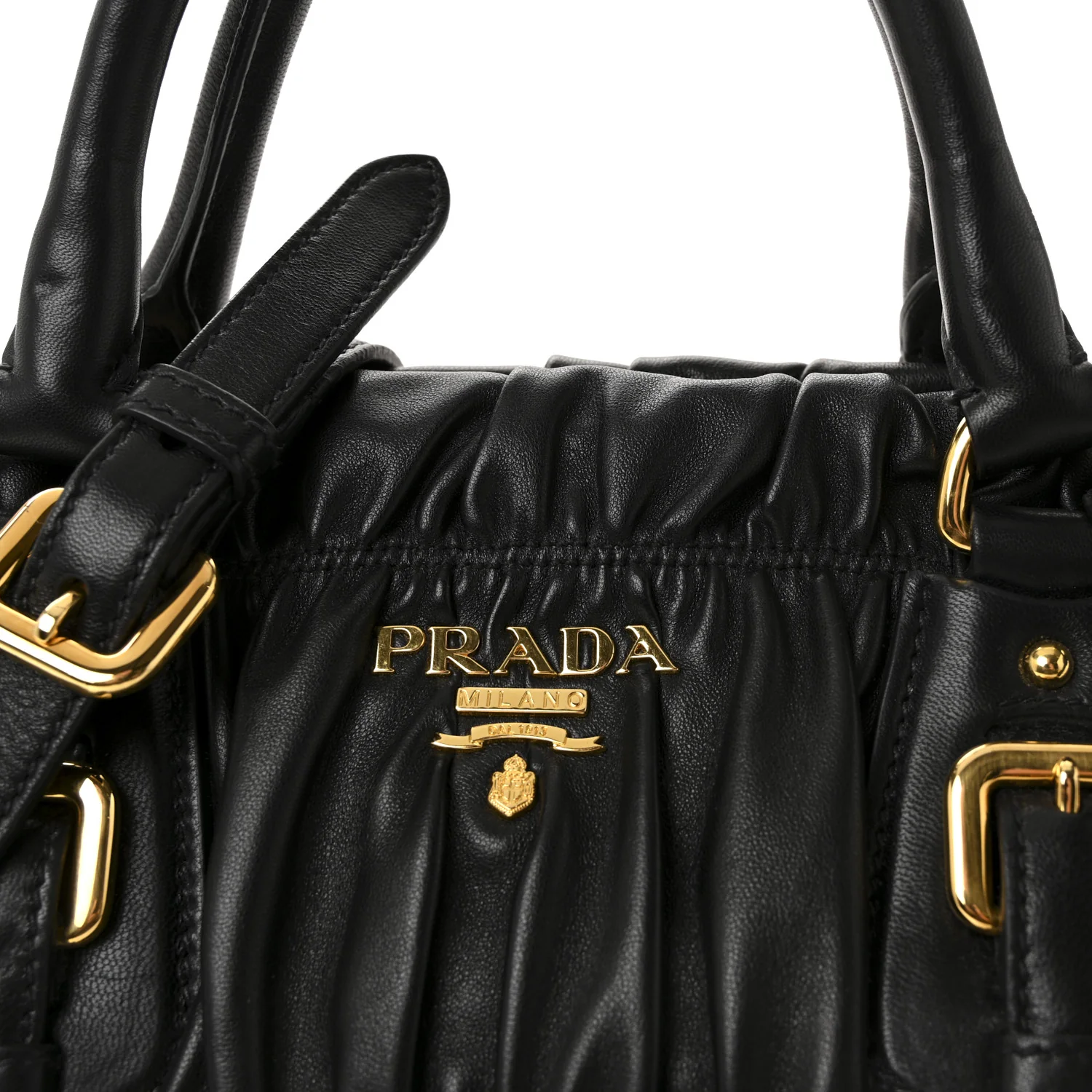 Nappa Gaufre Shopping Satchel Black - Image 7