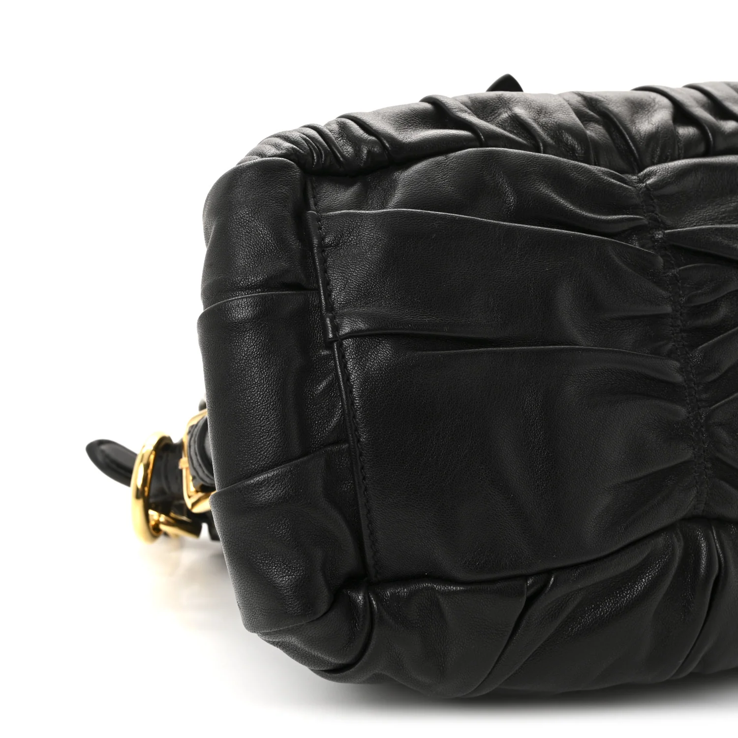 Nappa Gaufre Shopping Satchel Black - Image 8